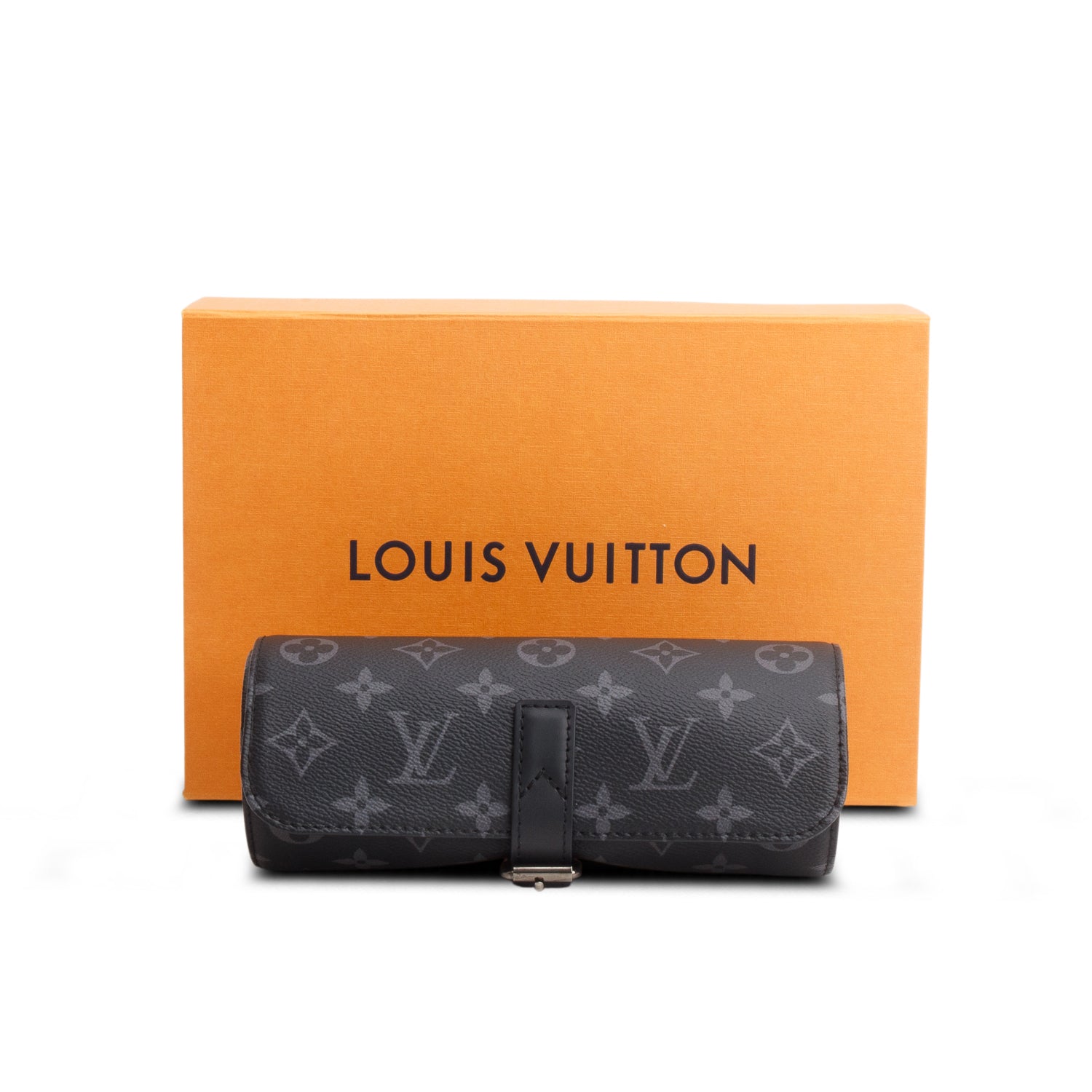 Louis Vuitton 2023 Monogram Eclipse 3 Watch Case w/ Box & Receipt