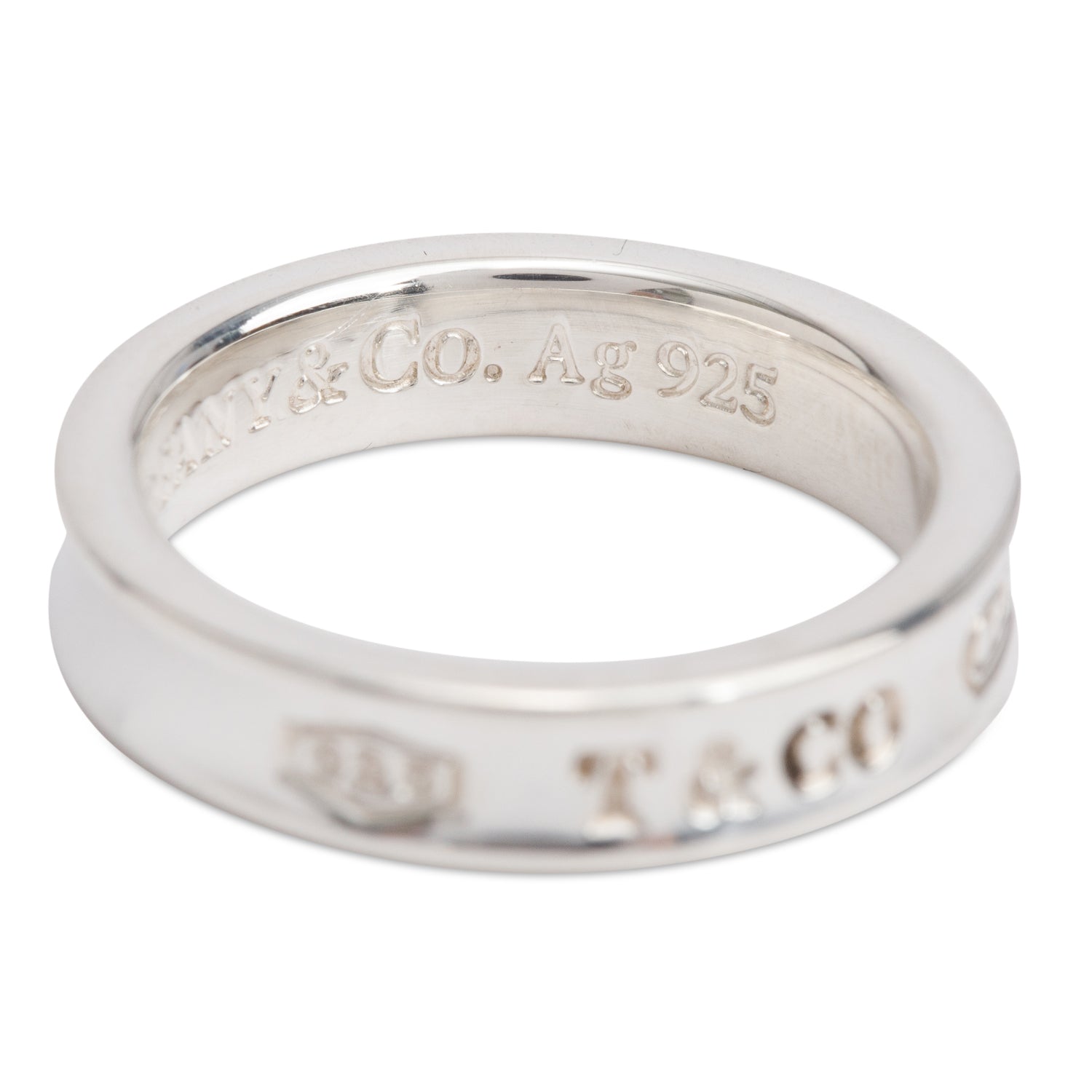 Tiffany & Co. Sterling Silver 1837 Narrow Ring, Size 4