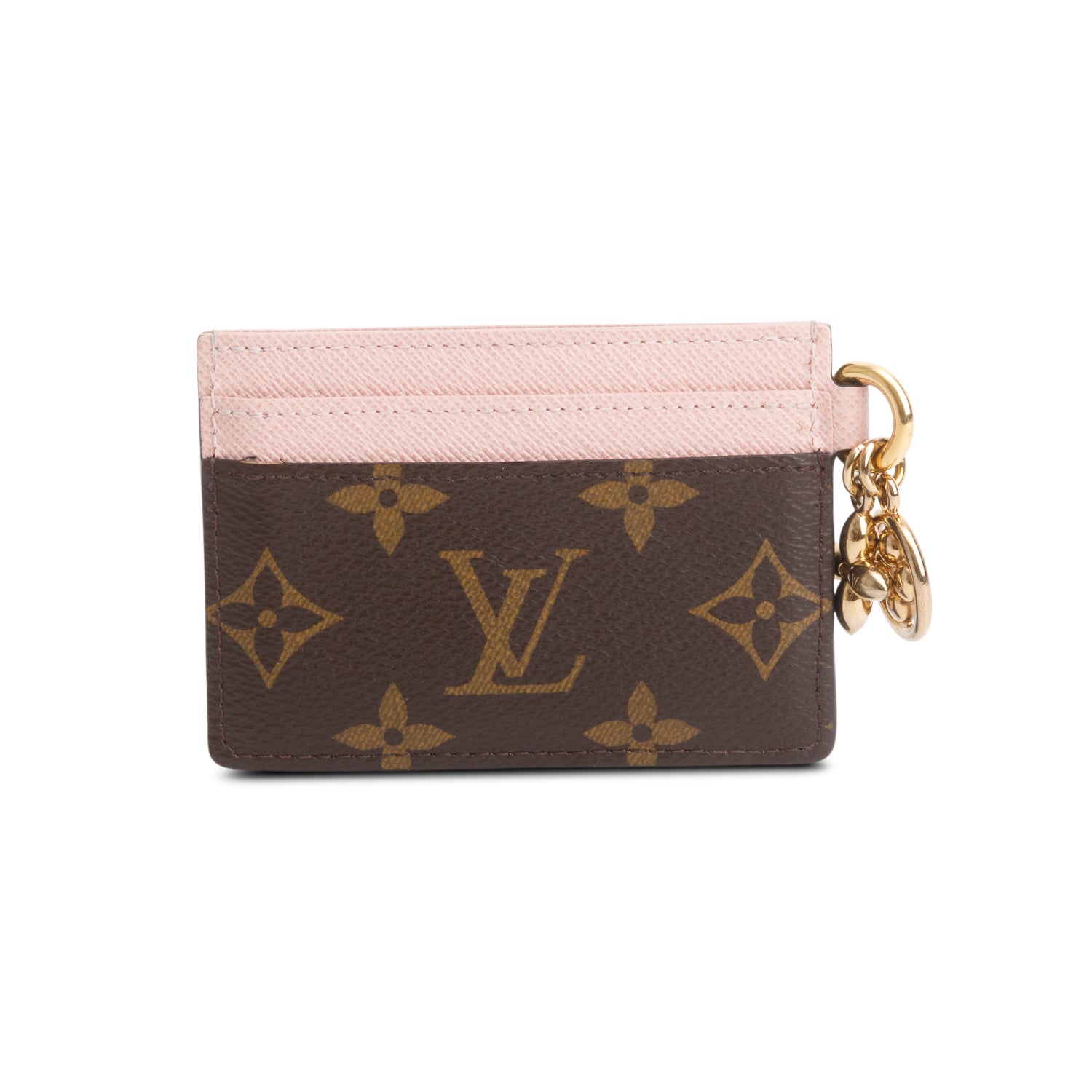 Louis Vuitton Rose Ballerine Monogram LV Charms Card Holder