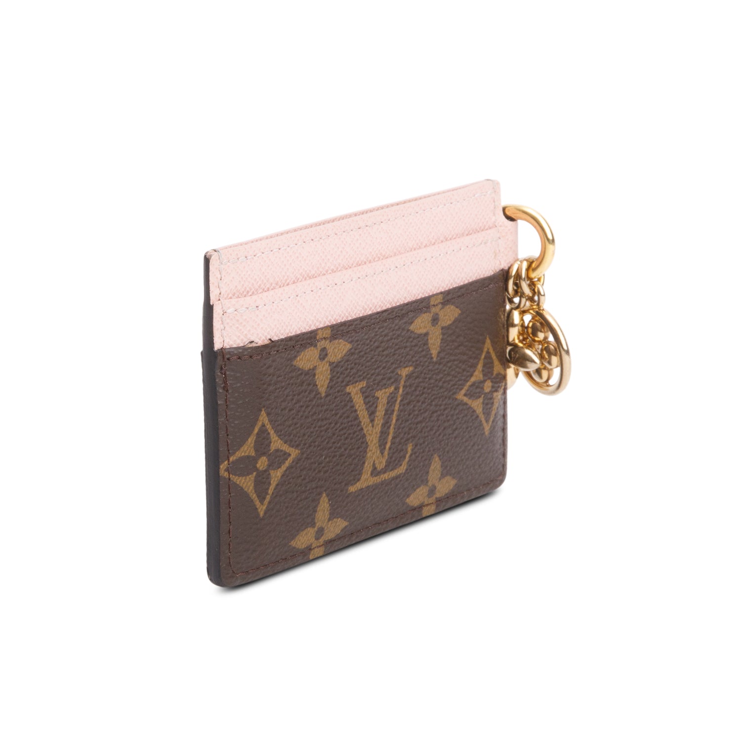 Louis Vuitton Rose Ballerine Monogram LV Charms Card Holder