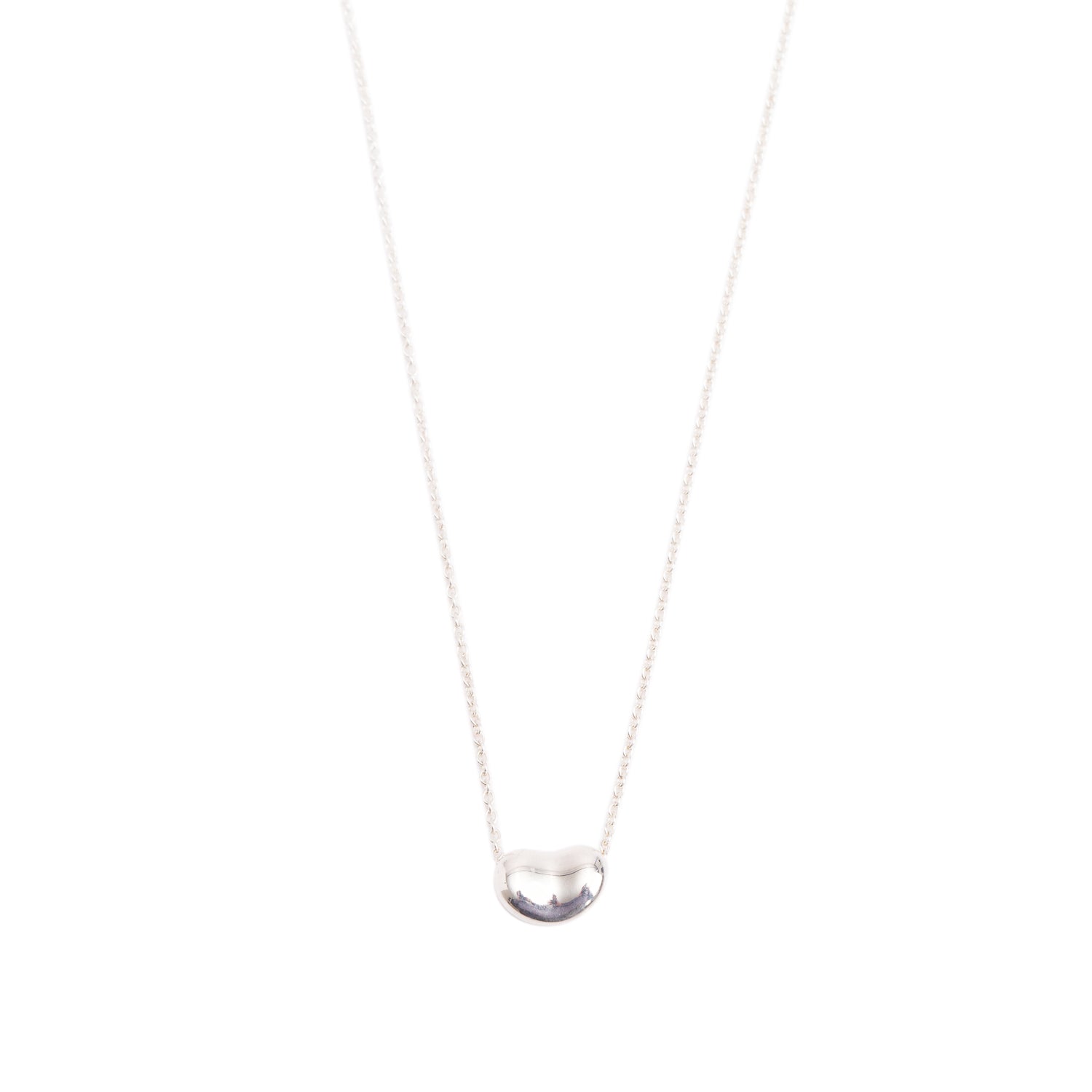 Tiffany & Co. Elsa Peretti Sterling Silver 9 MM Mini Bean Pendant Necklace