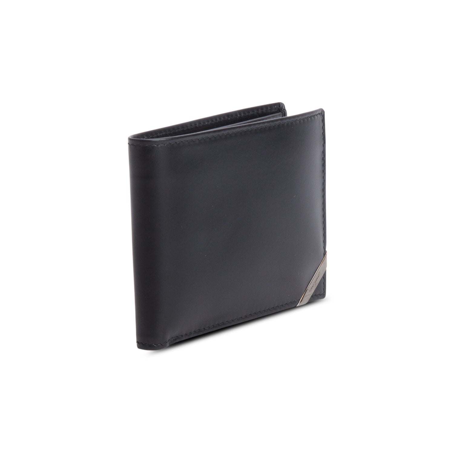 Ferragamo Black Calfskin Classic Wallet w/ Box