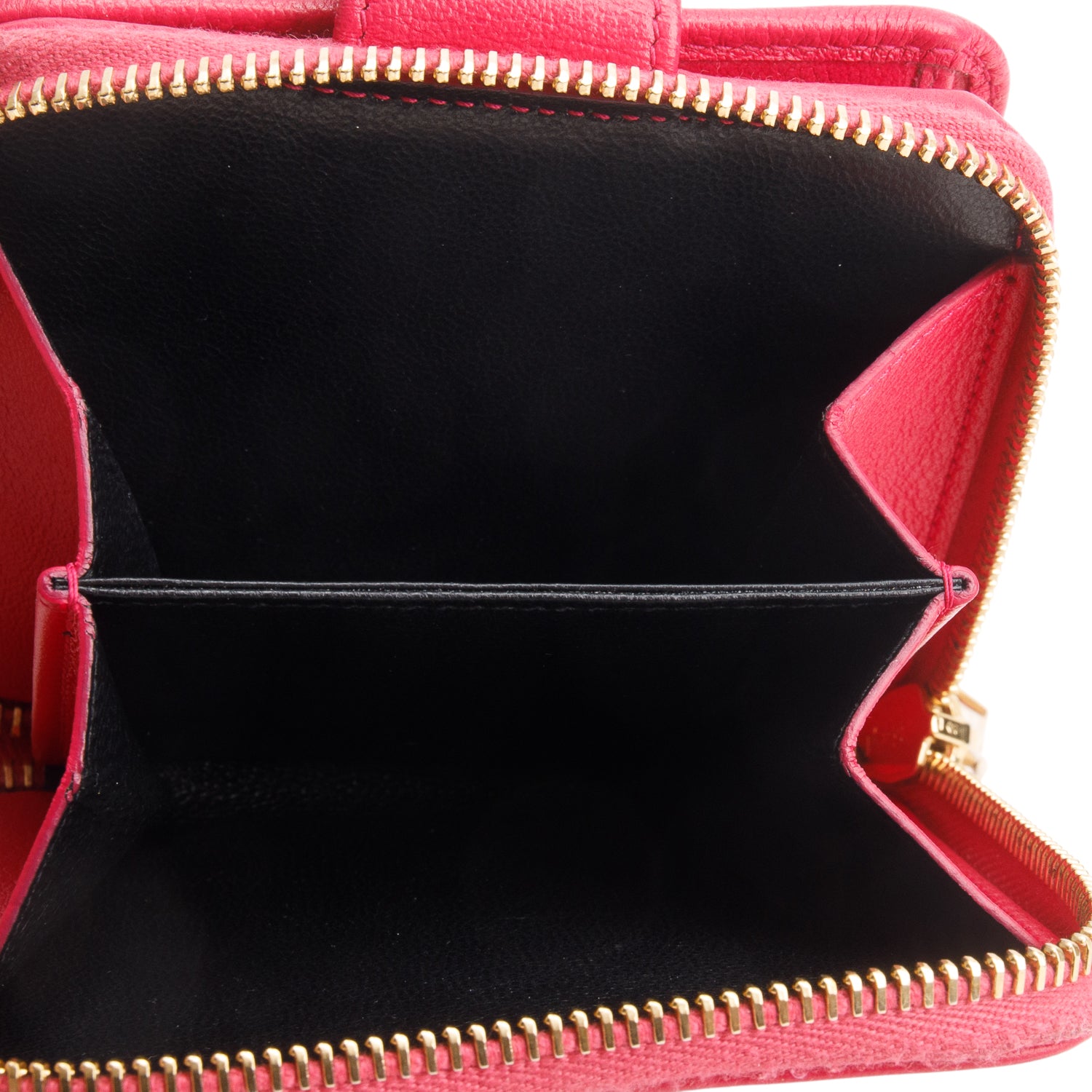 Saint Laurent Pink Calfskin Belle de Jour Zip Around French Wallet w/ Box