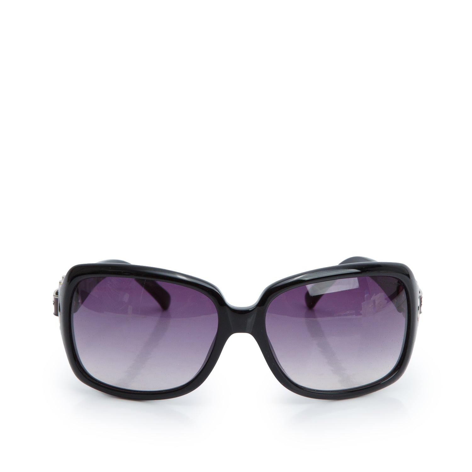 Ferragamo FE217B Black Acetate Gancini Square Sunglasses w/ Case