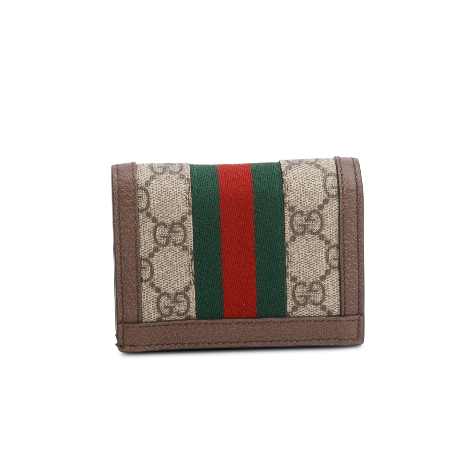 Gucci Brown Ophidia GG Supreme Canvas Card Case Wallet