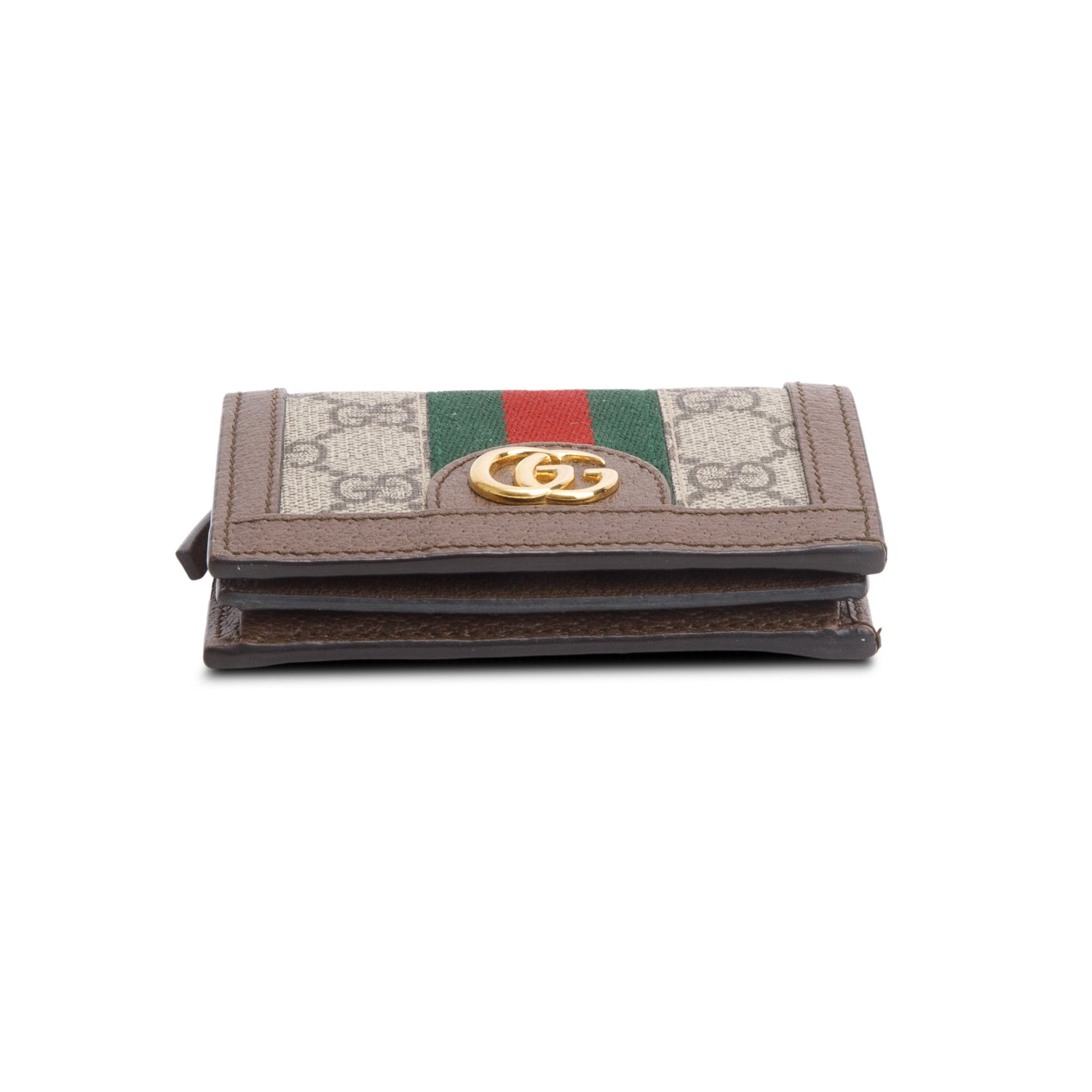 Gucci Brown Ophidia GG Supreme Canvas Card Case Wallet