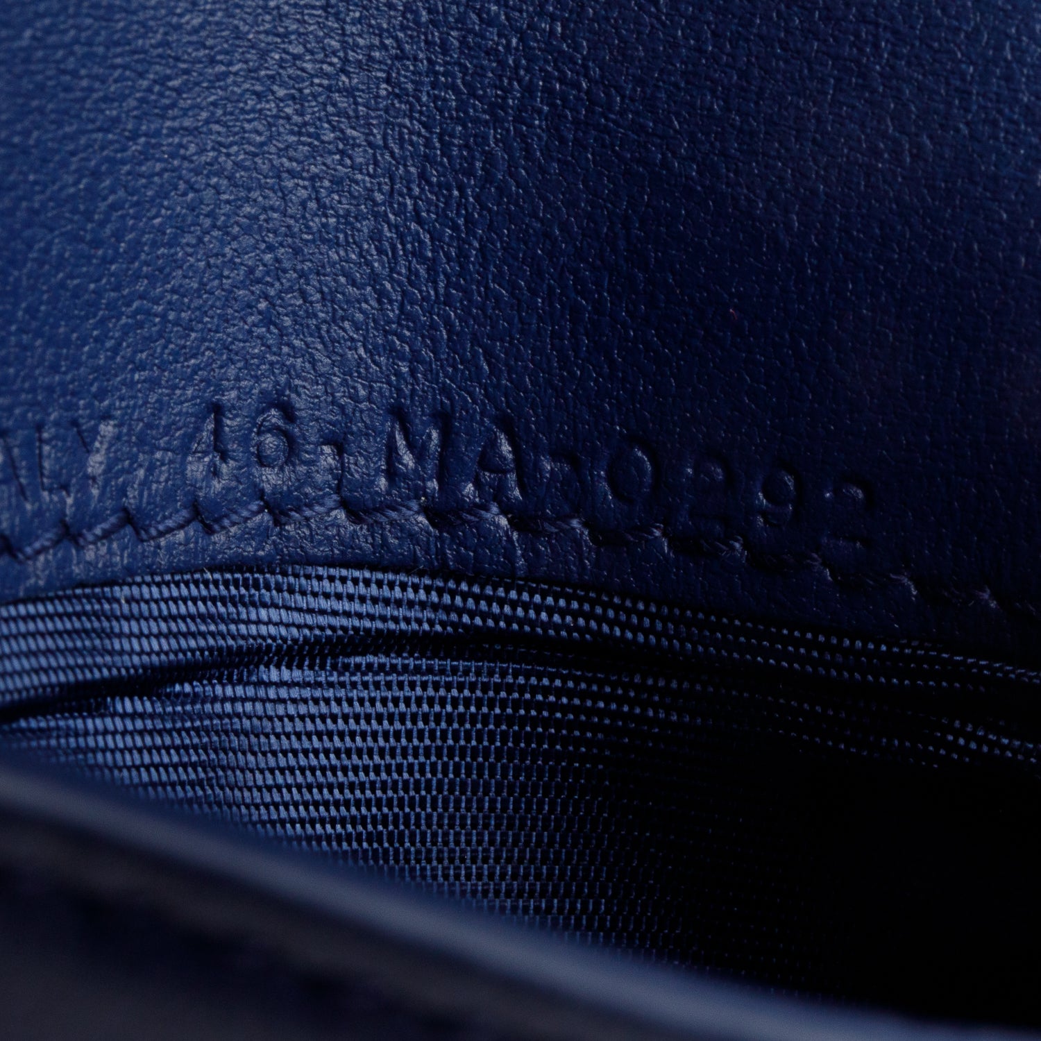 Christian Dior 2022 Blue Grained Leather Saddle Lotus Wallet