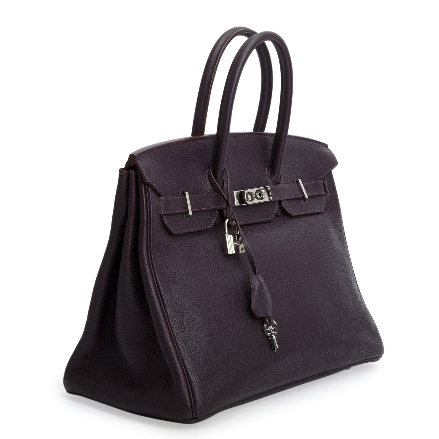 Hermes Prunoir Taurillon Clemence Birkin 35 w/ Box