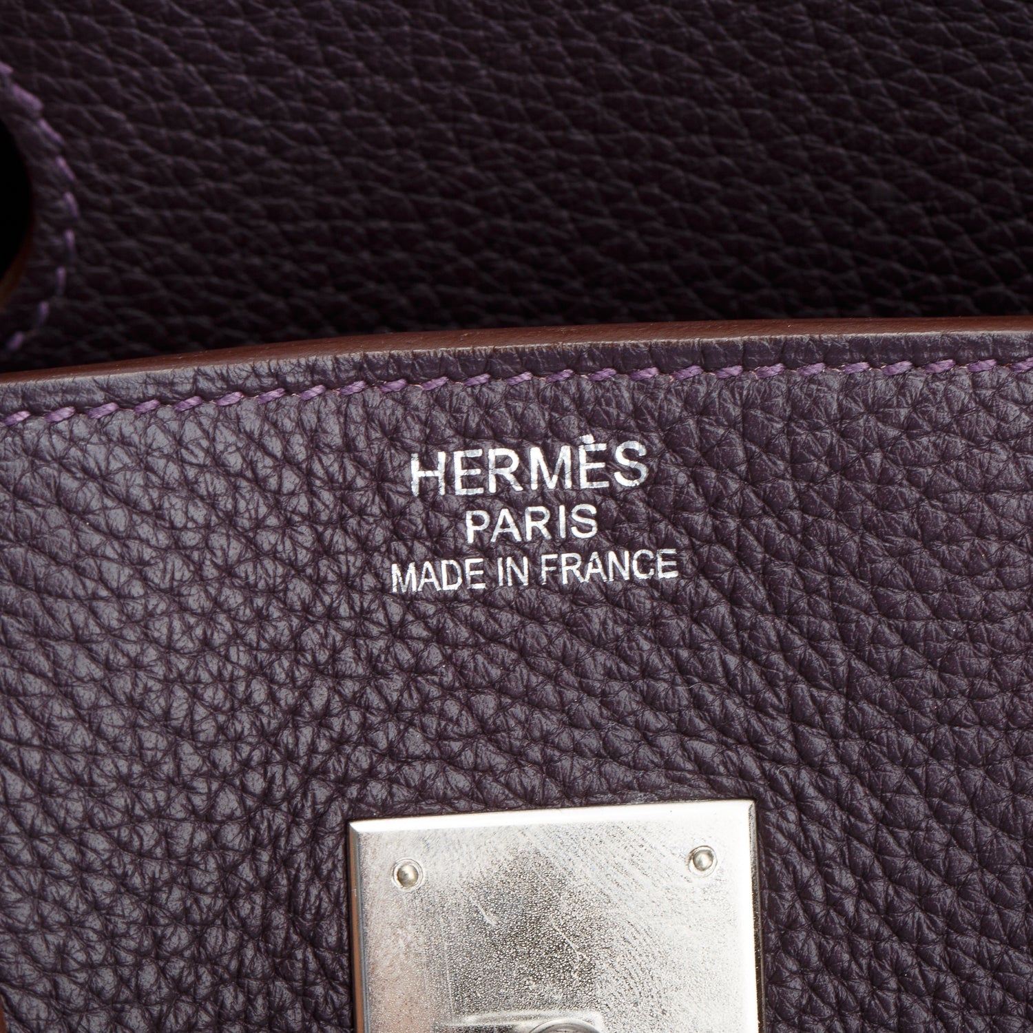Hermes Prunoir Taurillon Clemence Birkin 35 w/ Box