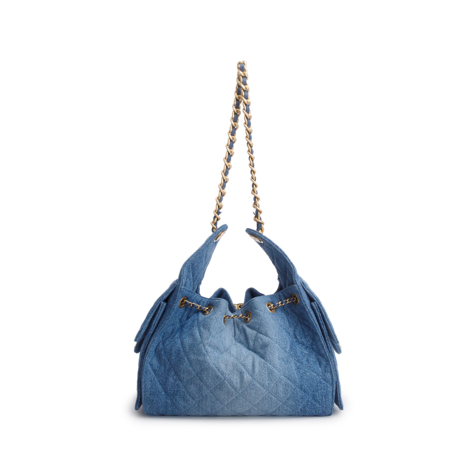 Chanel Blue Washed Denim Quilted Small 25 Handbag