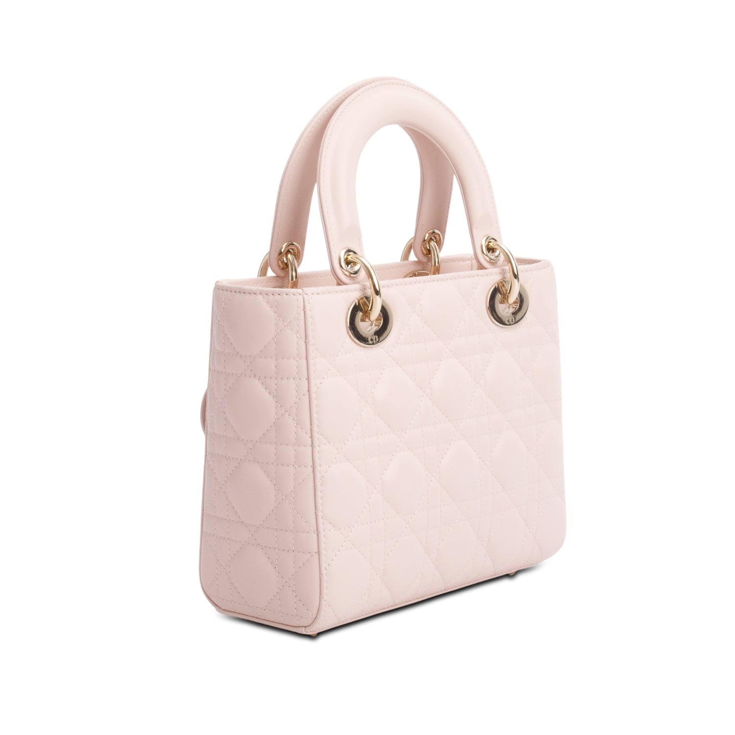 Christian Dior 2025 Pink Lambskin Cannage Small My ABC Lady Dior w/ Box, Authenticity Card & Strap