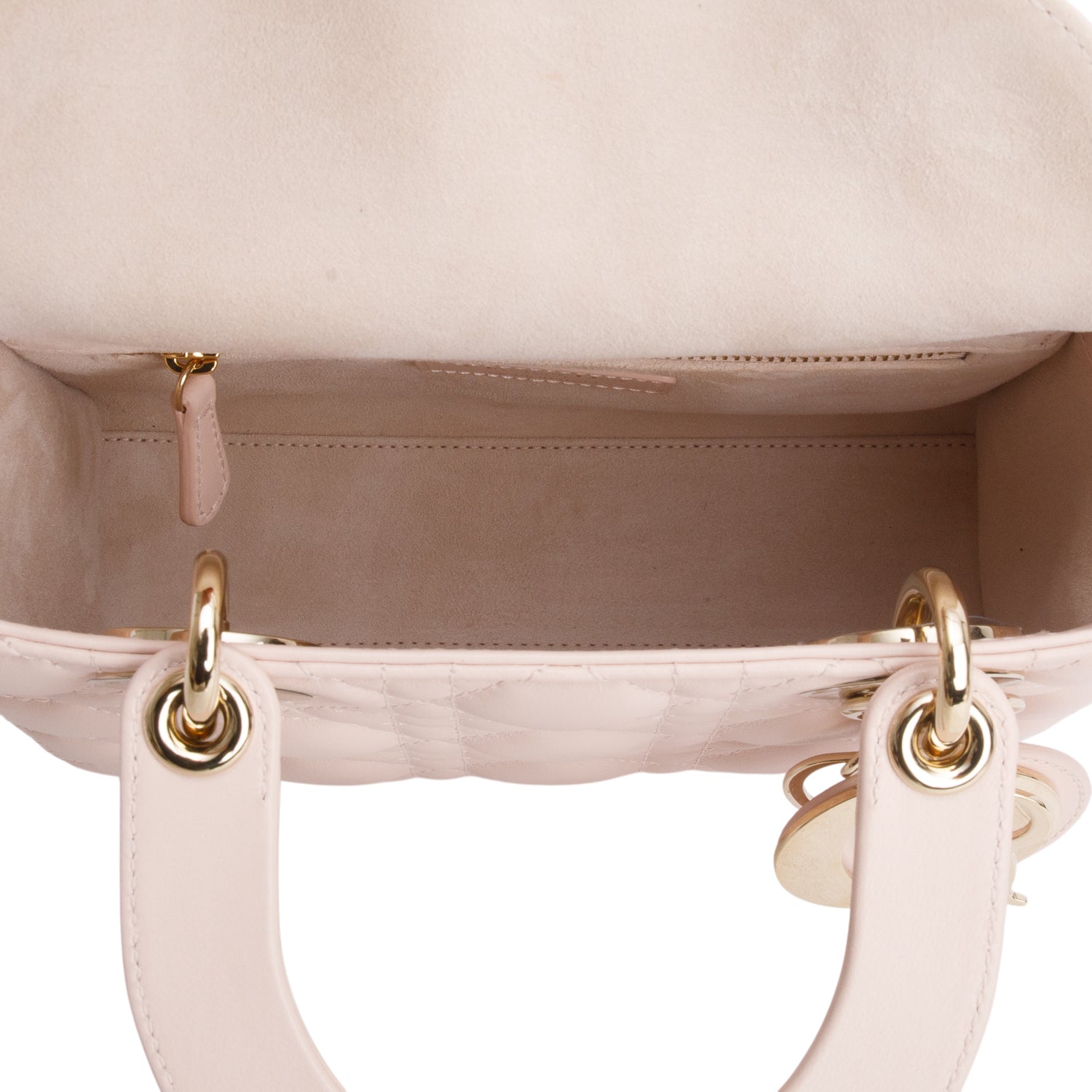 Christian Dior 2025 Pink Lambskin Cannage Small My ABC Lady Dior w/ Box, Authenticity Card & Strap