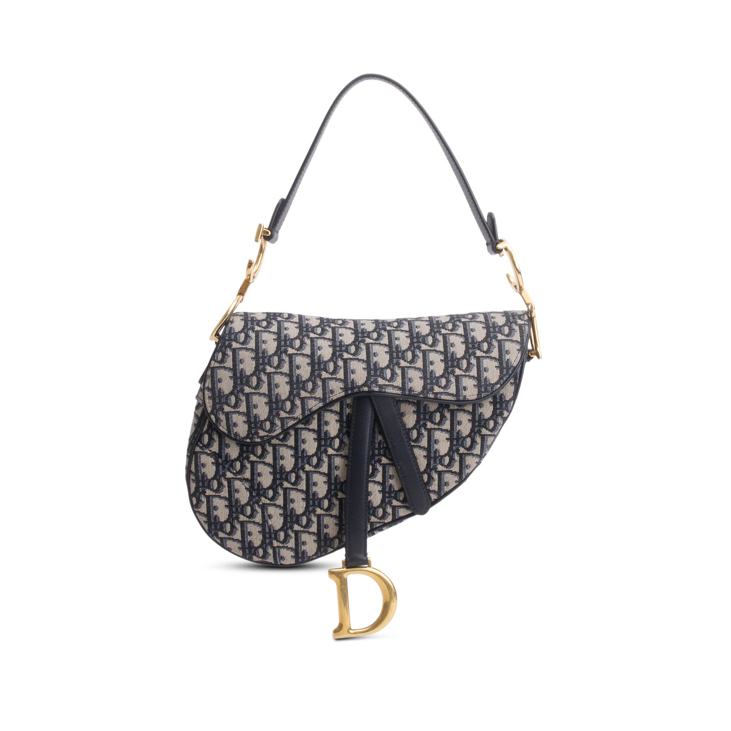 Christian Dior Oblique Medium Saddle Bag w/ Strap