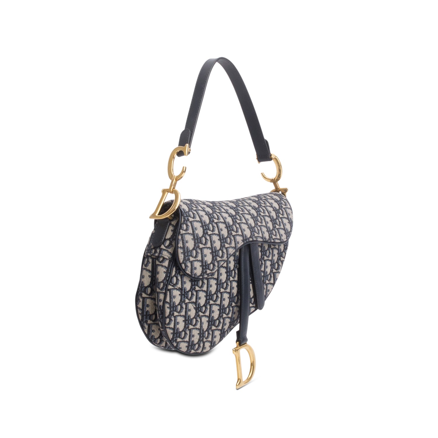 Christian Dior Oblique Medium Saddle Bag w/ Strap