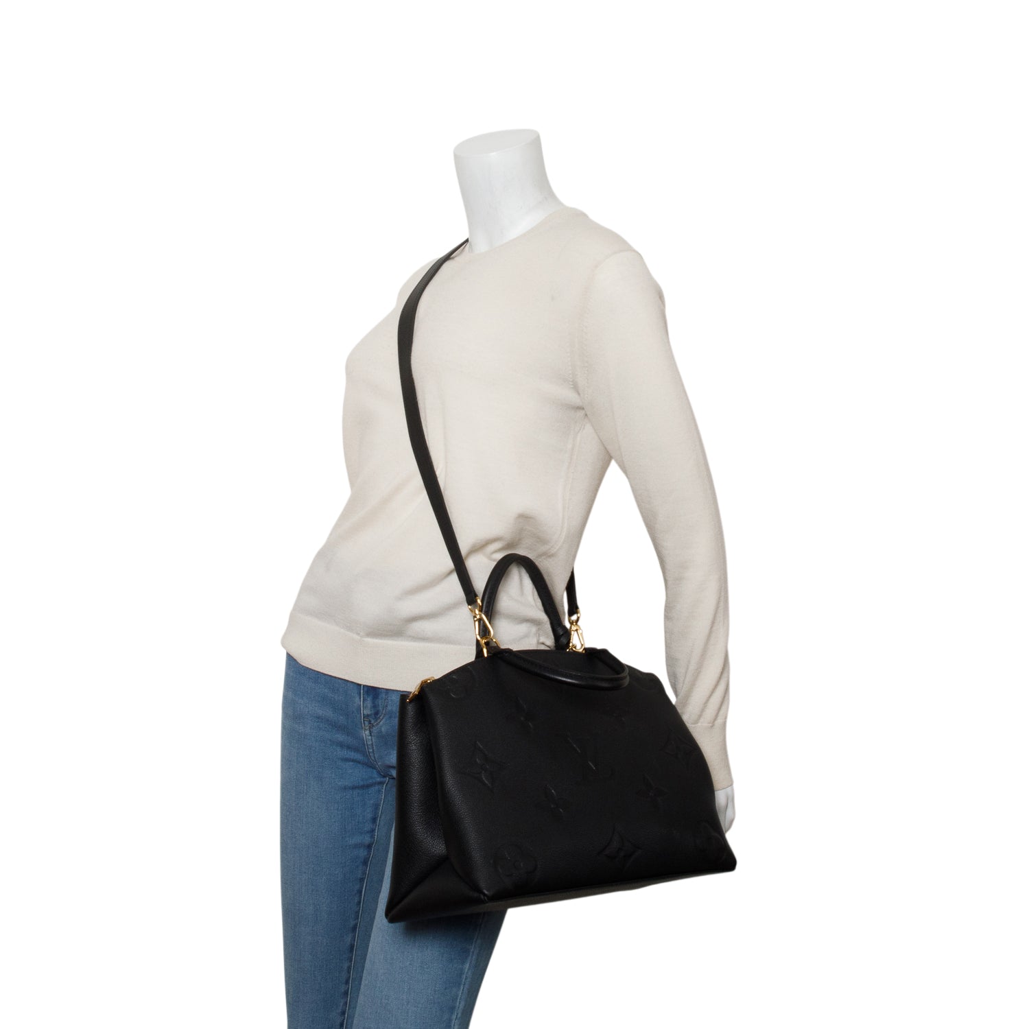 Louis Vuitton Black Monogram Empreinte Grand Palais w/ Strap
