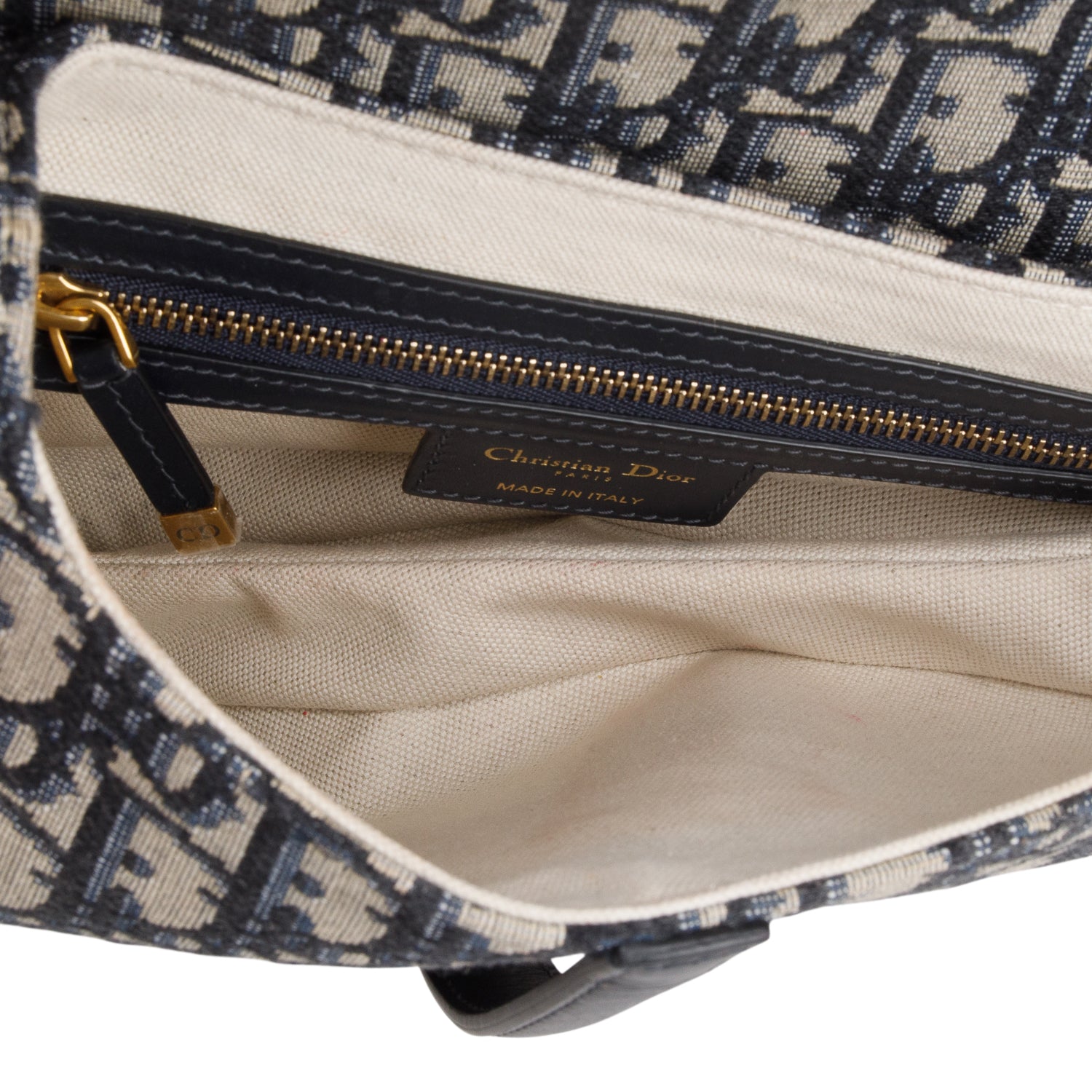 Christian Dior Oblique Medium Saddle Bag w/ Strap
