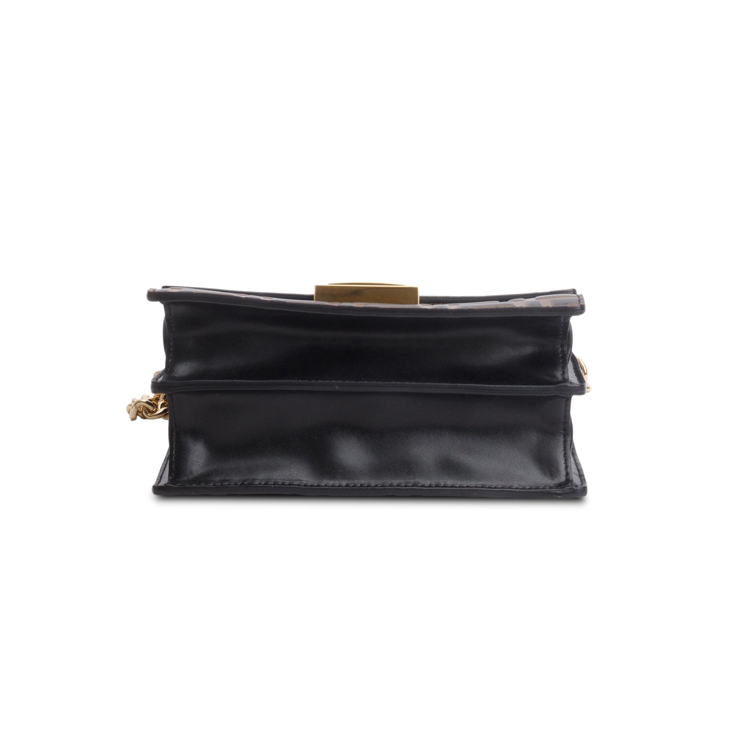 Fendi 2021 Vitello Liberty Bi-Color FF 1974 Embossed Small Kan U Shoulder Bag