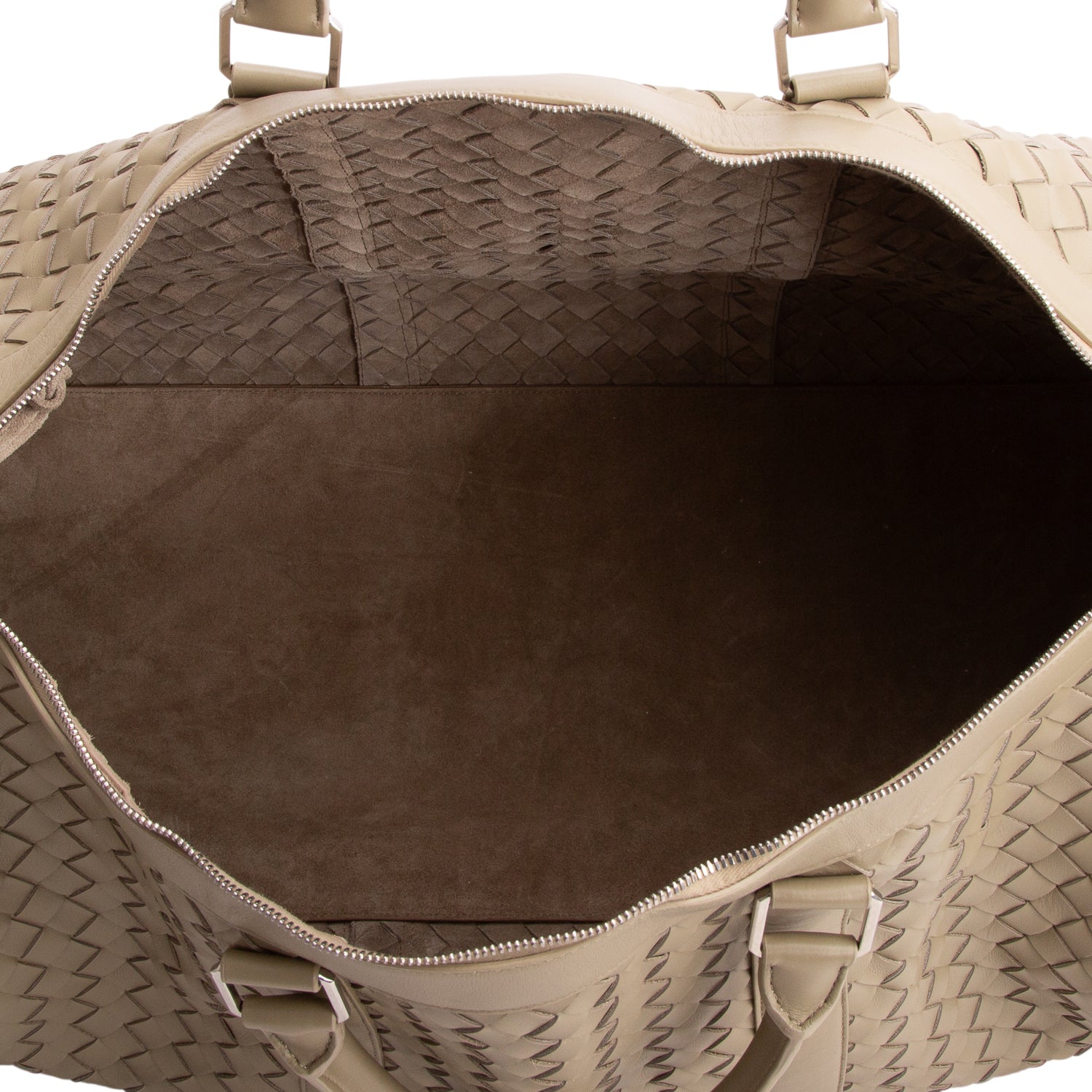 Bottega Veneta Green Nappa Intrecciato Large Duffle Bag w/ Strap & Pouch