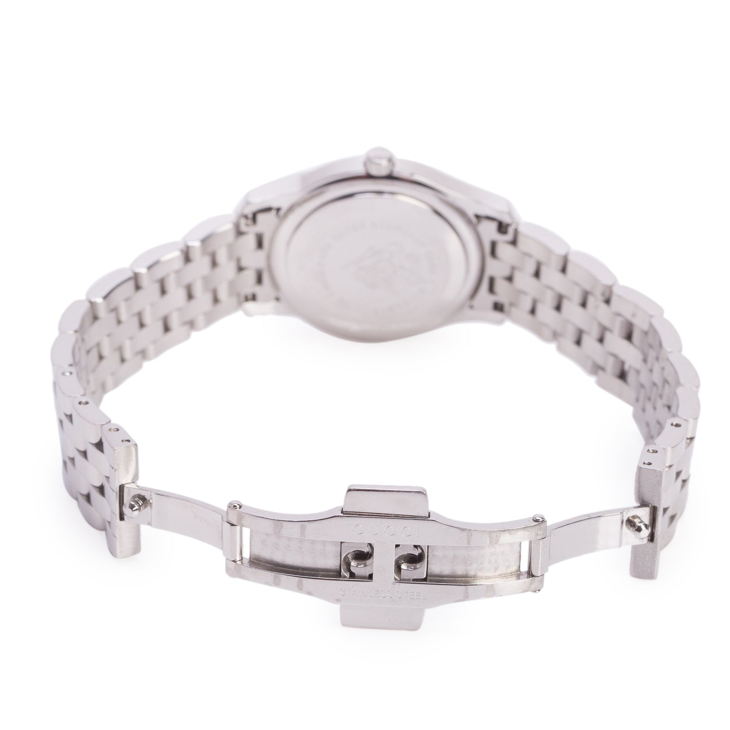 Gucci Stainless Steel 5500 Series 27 MM Watch Black Dial