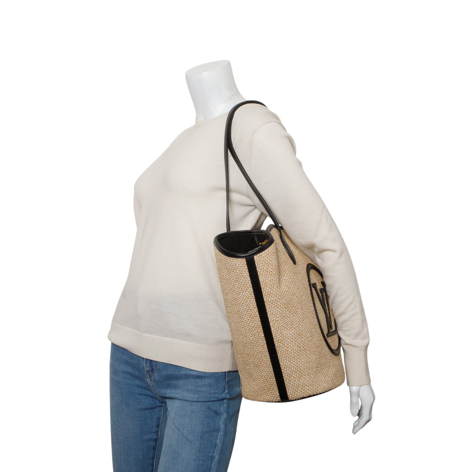 Louis Vuitton Raffia Saint Jacques w/ Pouch