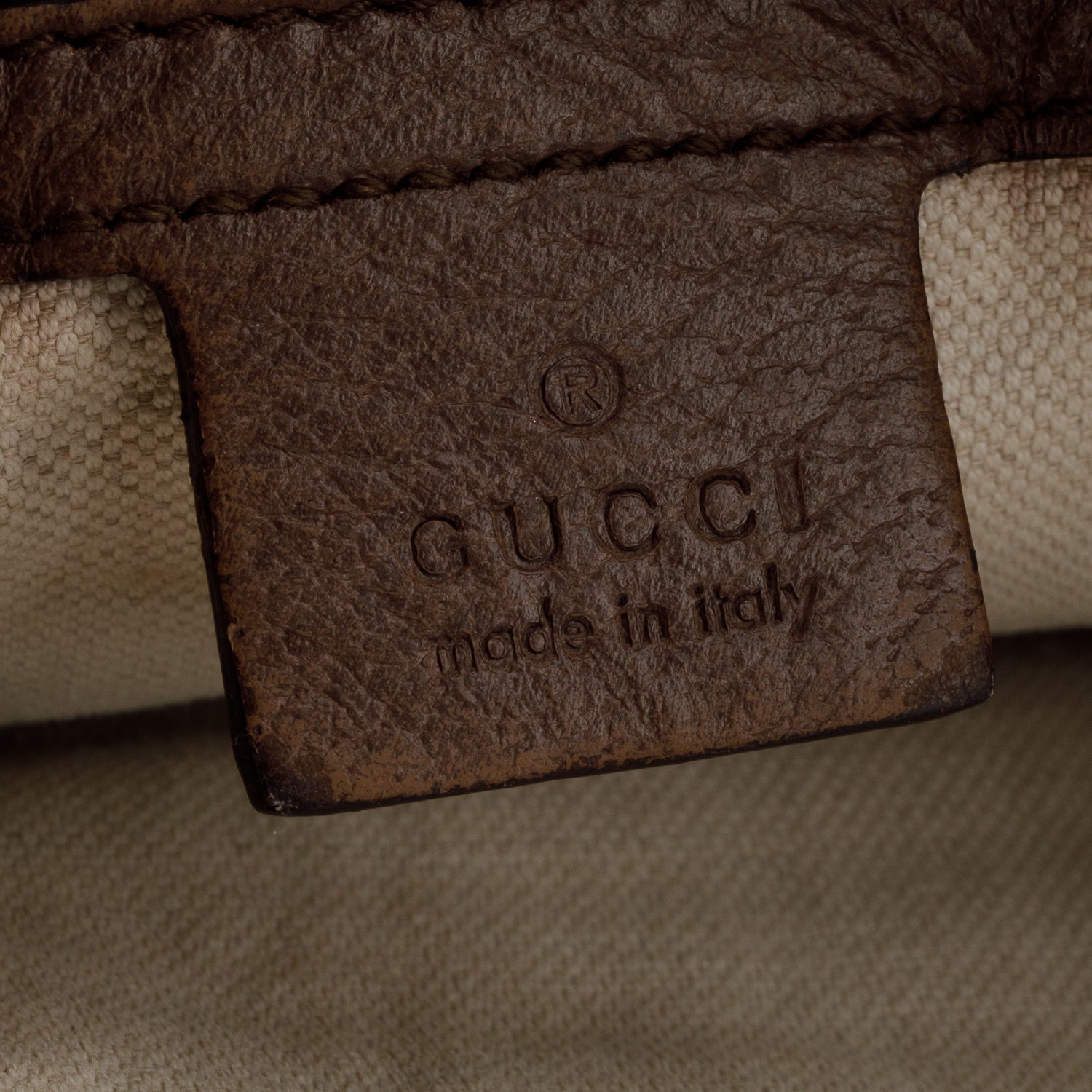 Gucci GG Supreme Monogram Textured Dollar Calfskin Web Small Ophidia Half Moon Hobo w/ Box