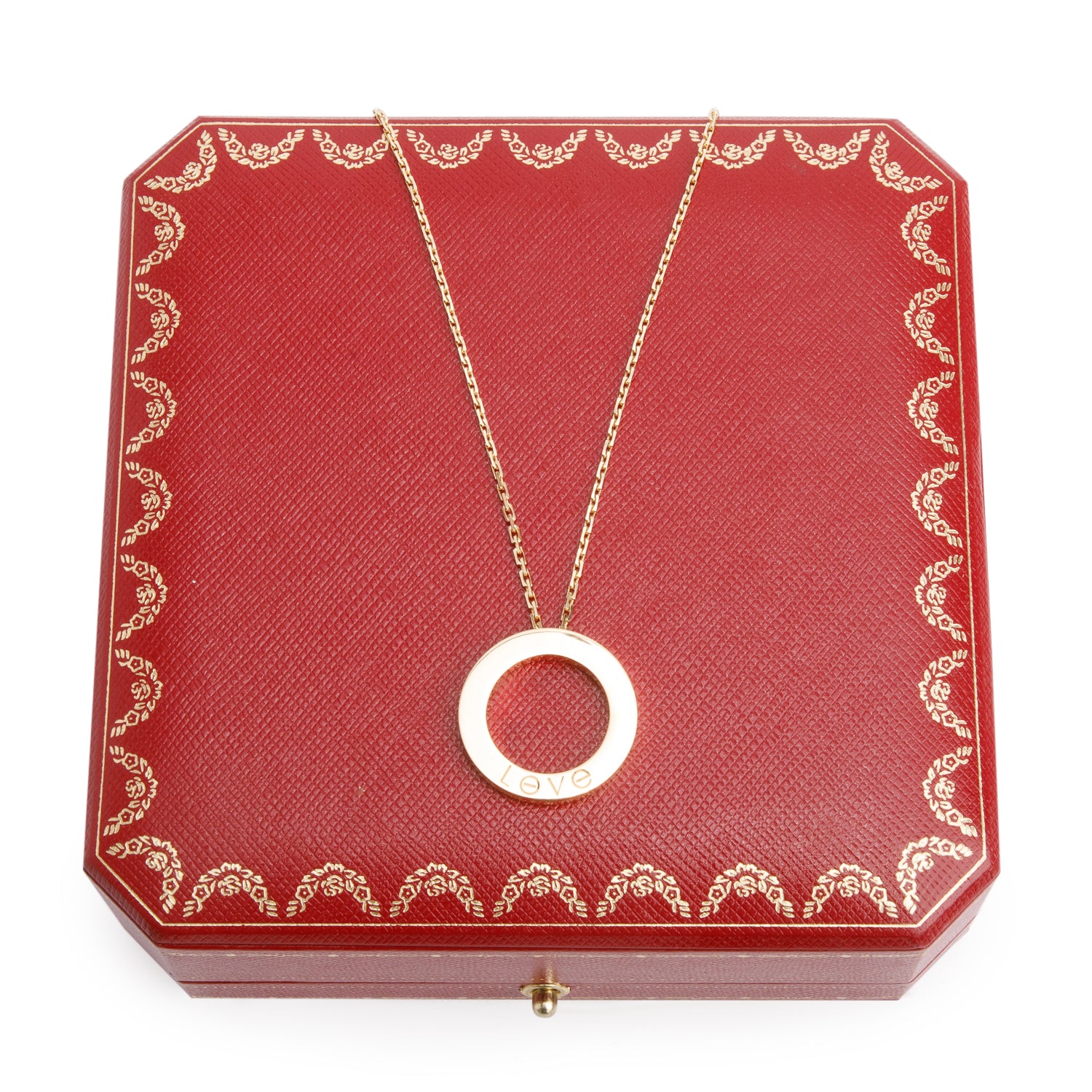 Cartier 18k Yellow Gold Love Pendant Necklace w/ Box