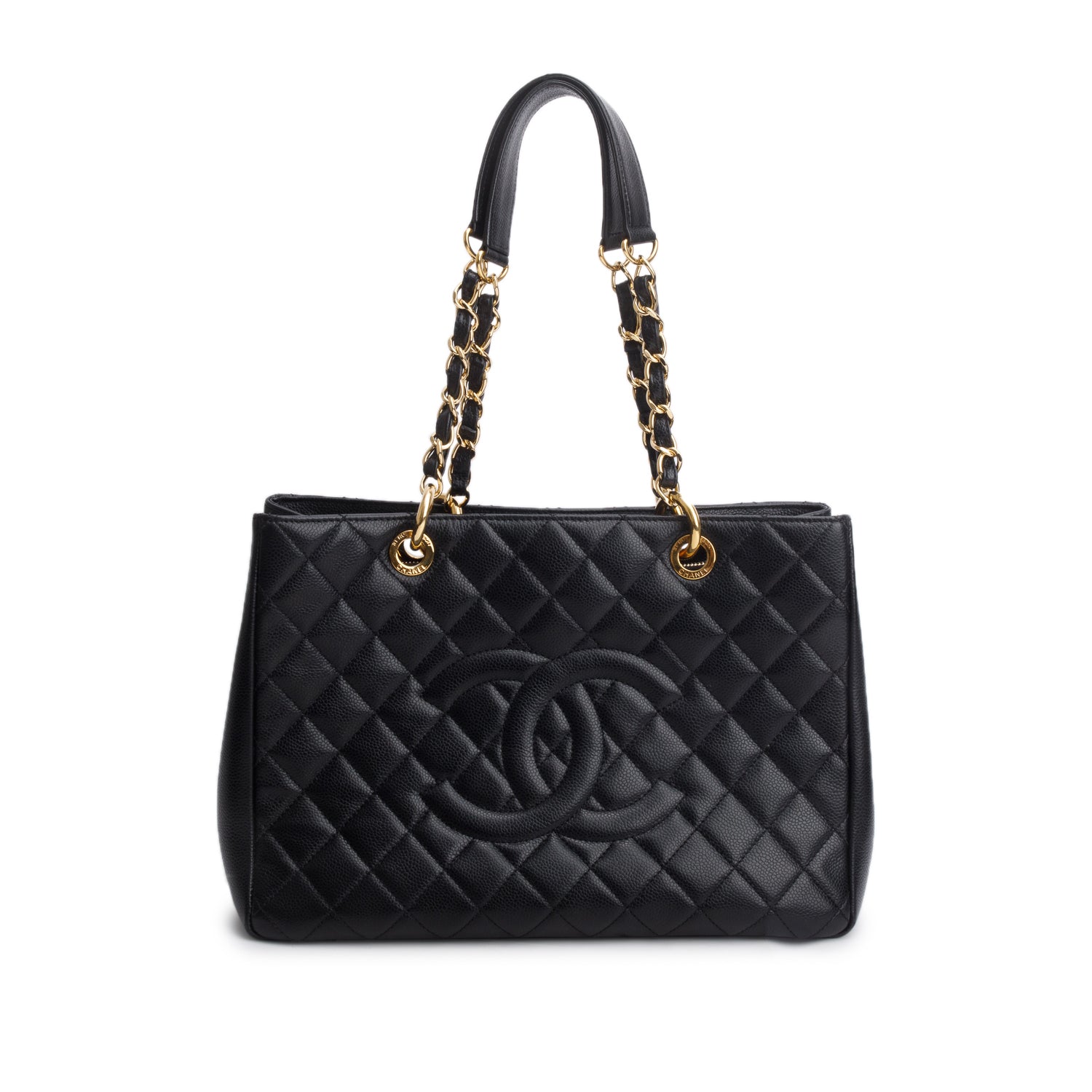 Chanel Black Caviar Leather Grand Shopping Tote (GST)