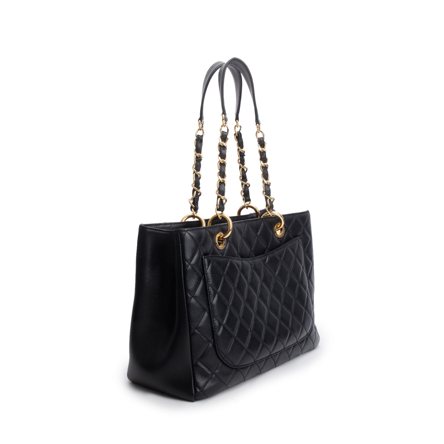 Chanel Black Caviar Leather Grand Shopping Tote (GST)
