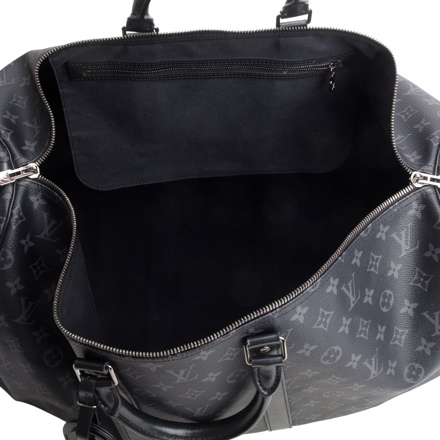 Louis Vuitton Monogram Eclipse Keepall Bandouliere 55 w/ Strap