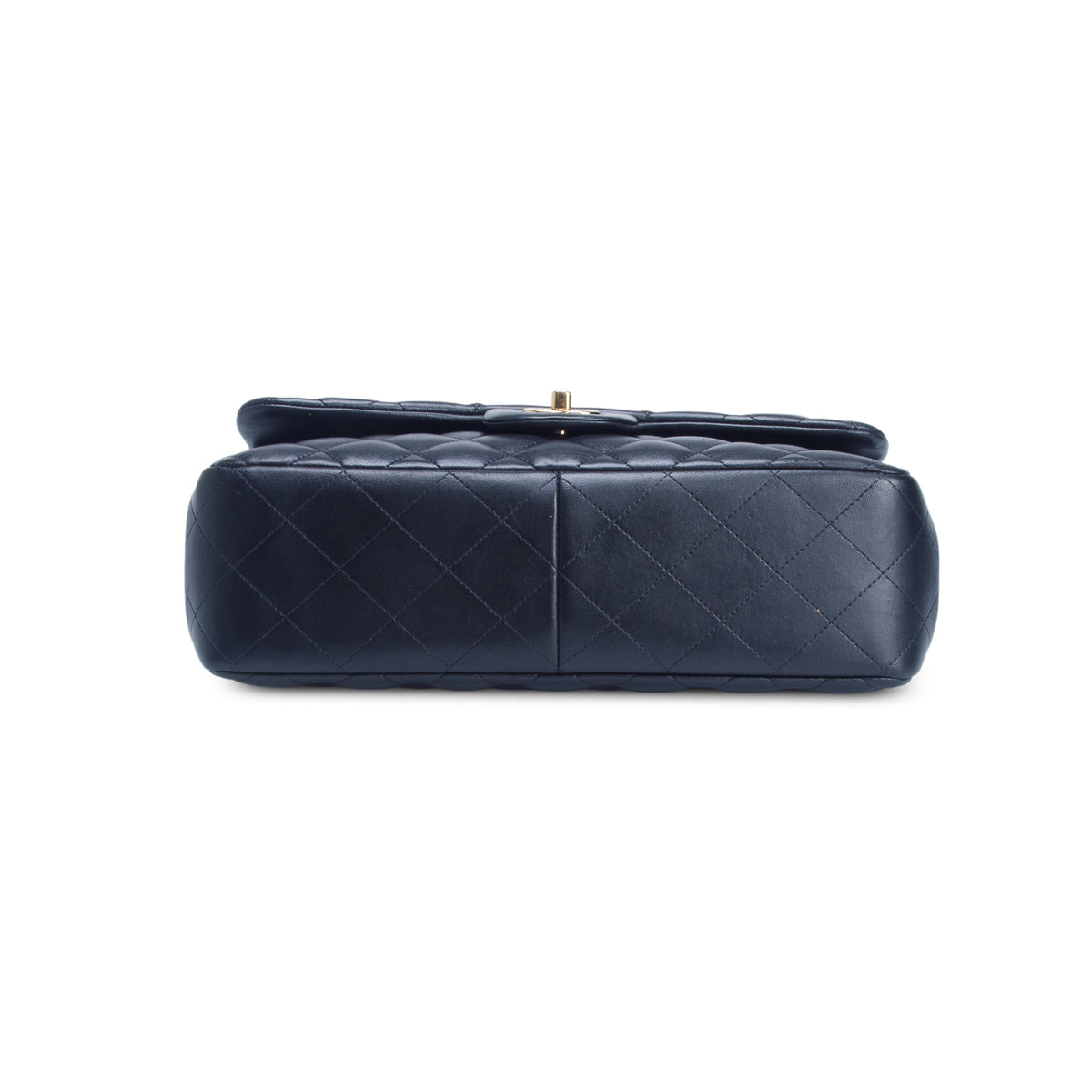 Chanel Black Quilted Lambskin Leather Classic Jumbo Double Flap Bag
