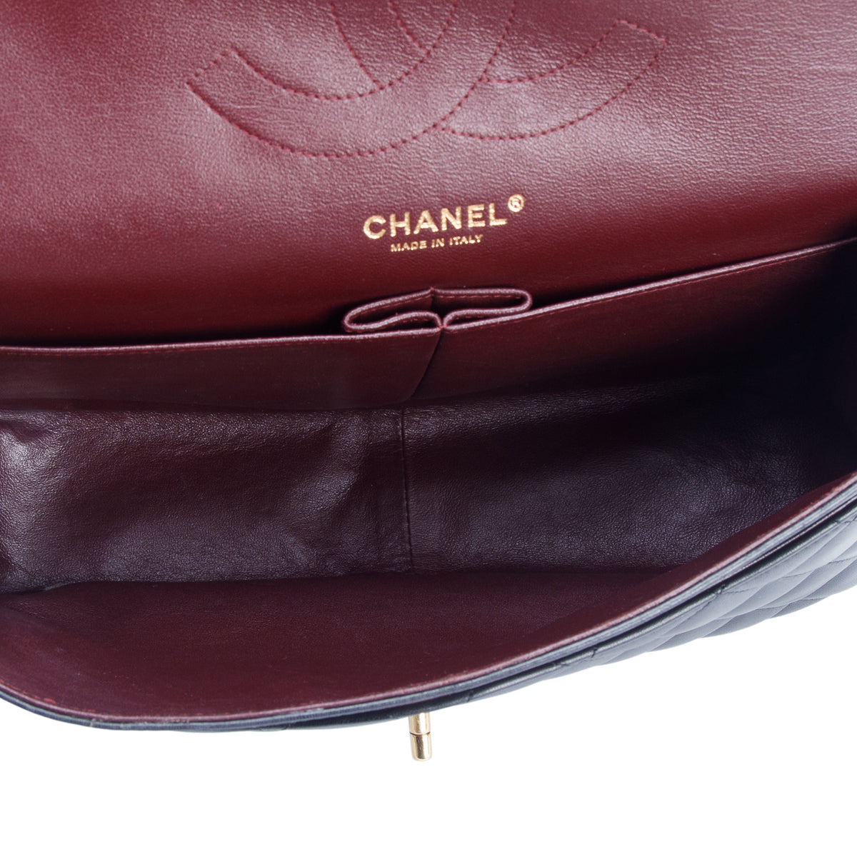 Chanel Black Quilted Lambskin Leather Classic Jumbo Double Flap Bag