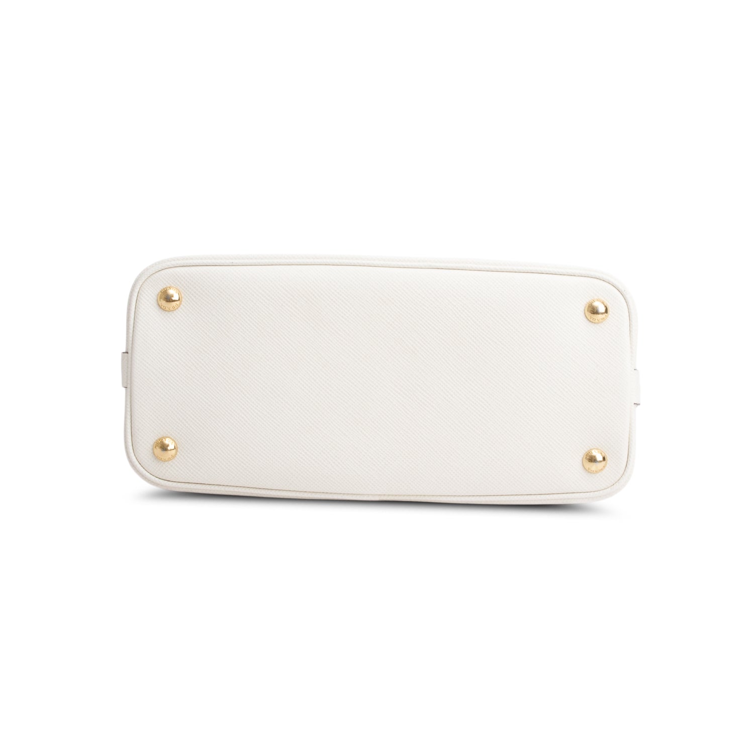 Prada White Saffiano Lux Matinee Tote w/ Strap & Authenticity Card