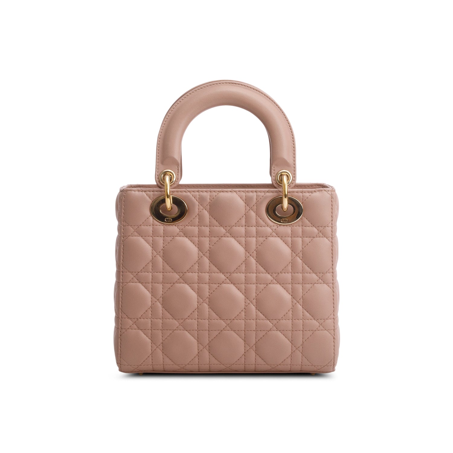 Christian Dior 2022 Pink Cannage Lambskin Leather Small Lady Dior Bag w/ Authenticity Card