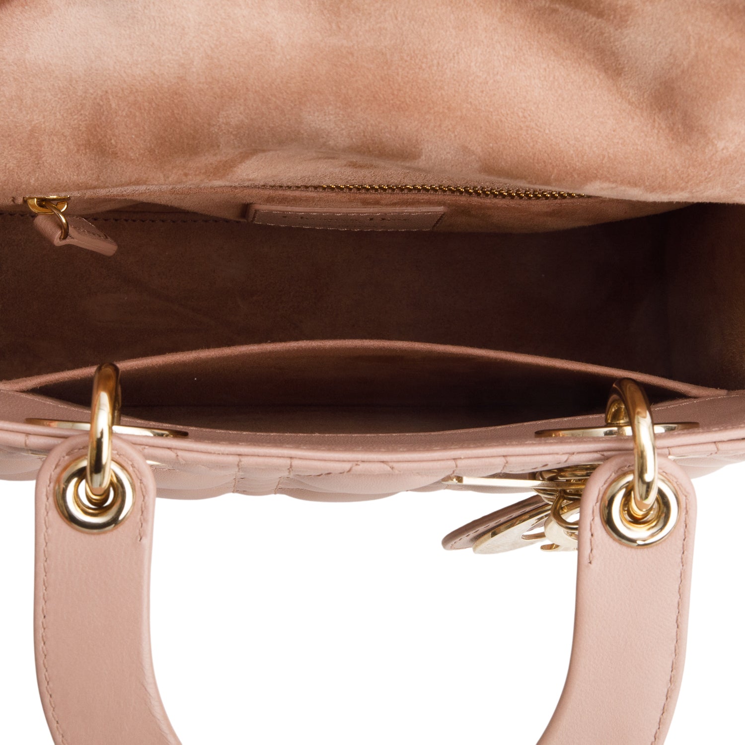 Christian Dior 2022 Pink Cannage Lambskin Leather Small Lady Dior Bag w/ Authenticity Card