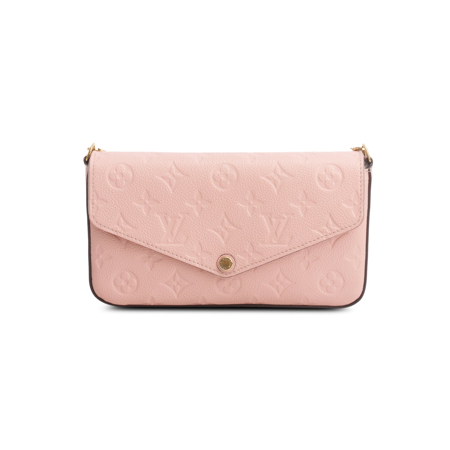 Louis Vuitton Pink Monogram Empreinte Leather Felicie Pochette w/ Receipt