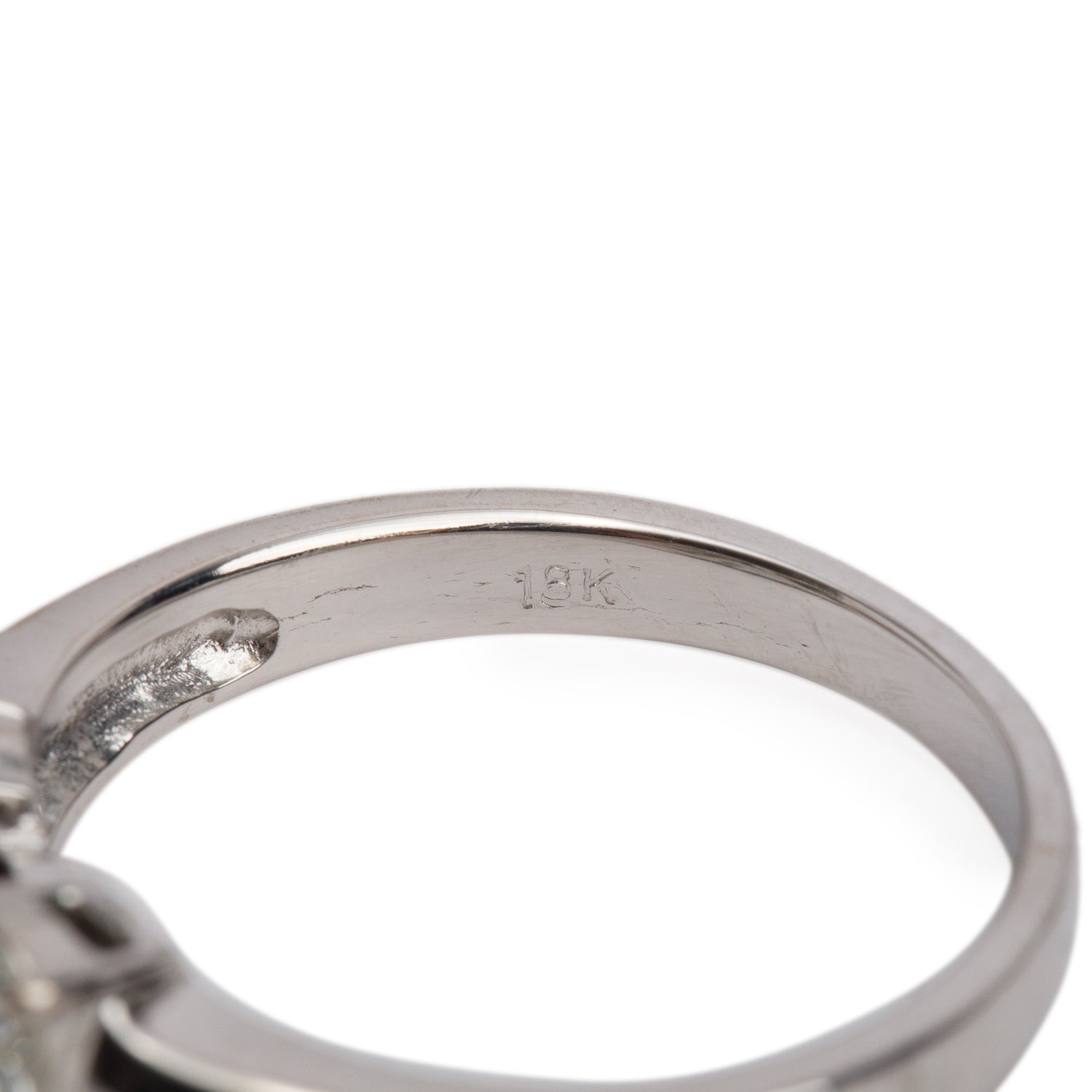 18k White Gold  Diamond Engagement Ring, Size 6.25