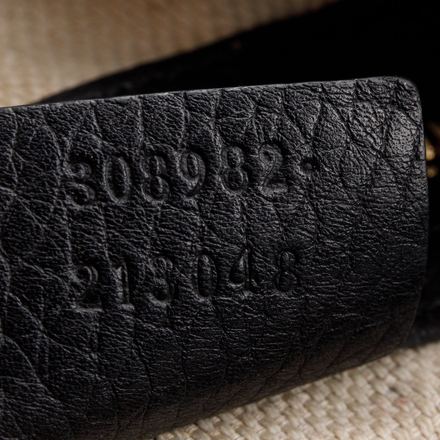 Gucci Black Pebbled Calfskin Medium Soho Chain Shoulder Bag