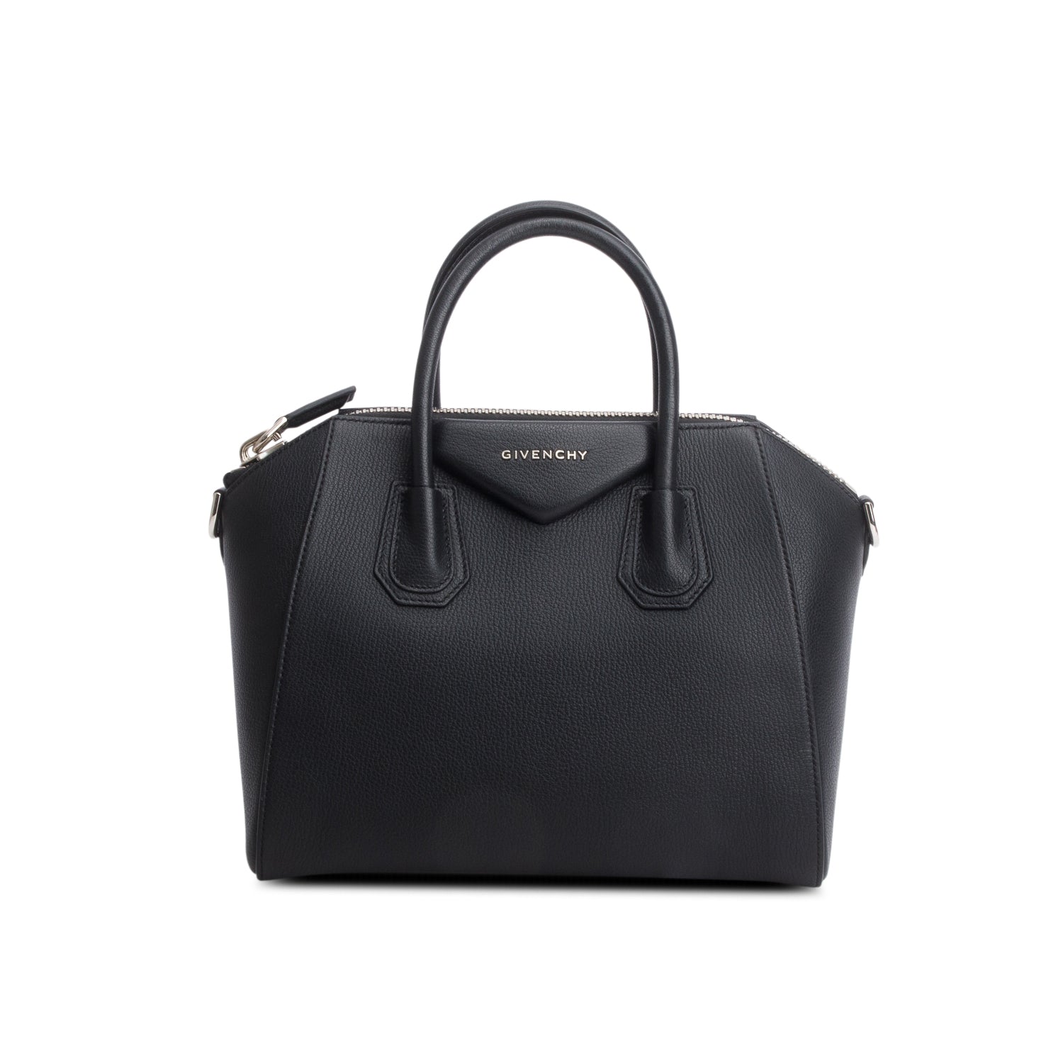 Givenchy Black Sugar Goatskin Leather Small Antigona w/ Strap