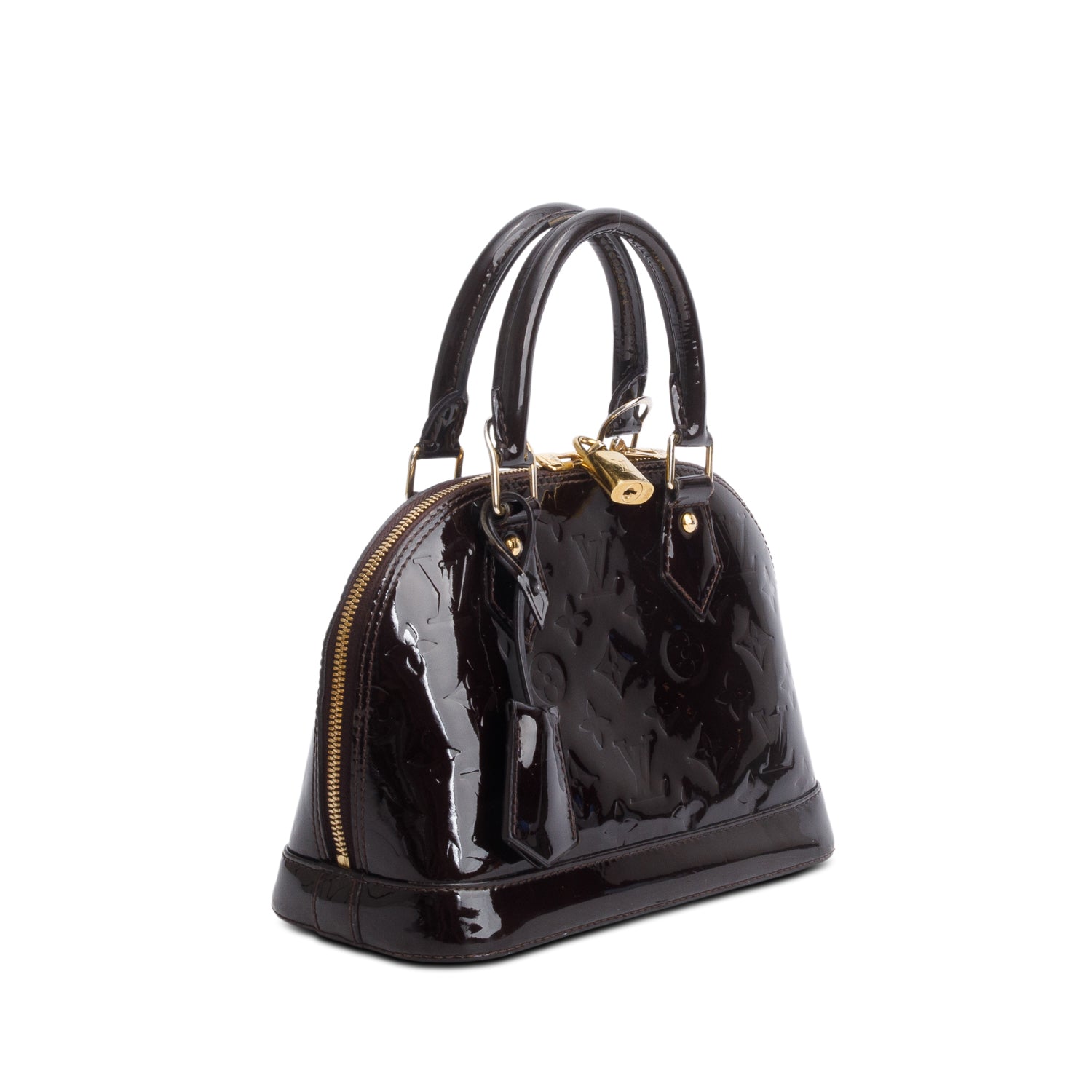 Louis Vuitton Amarante Monogram Vernis Leather Alma BB w/ Strap
