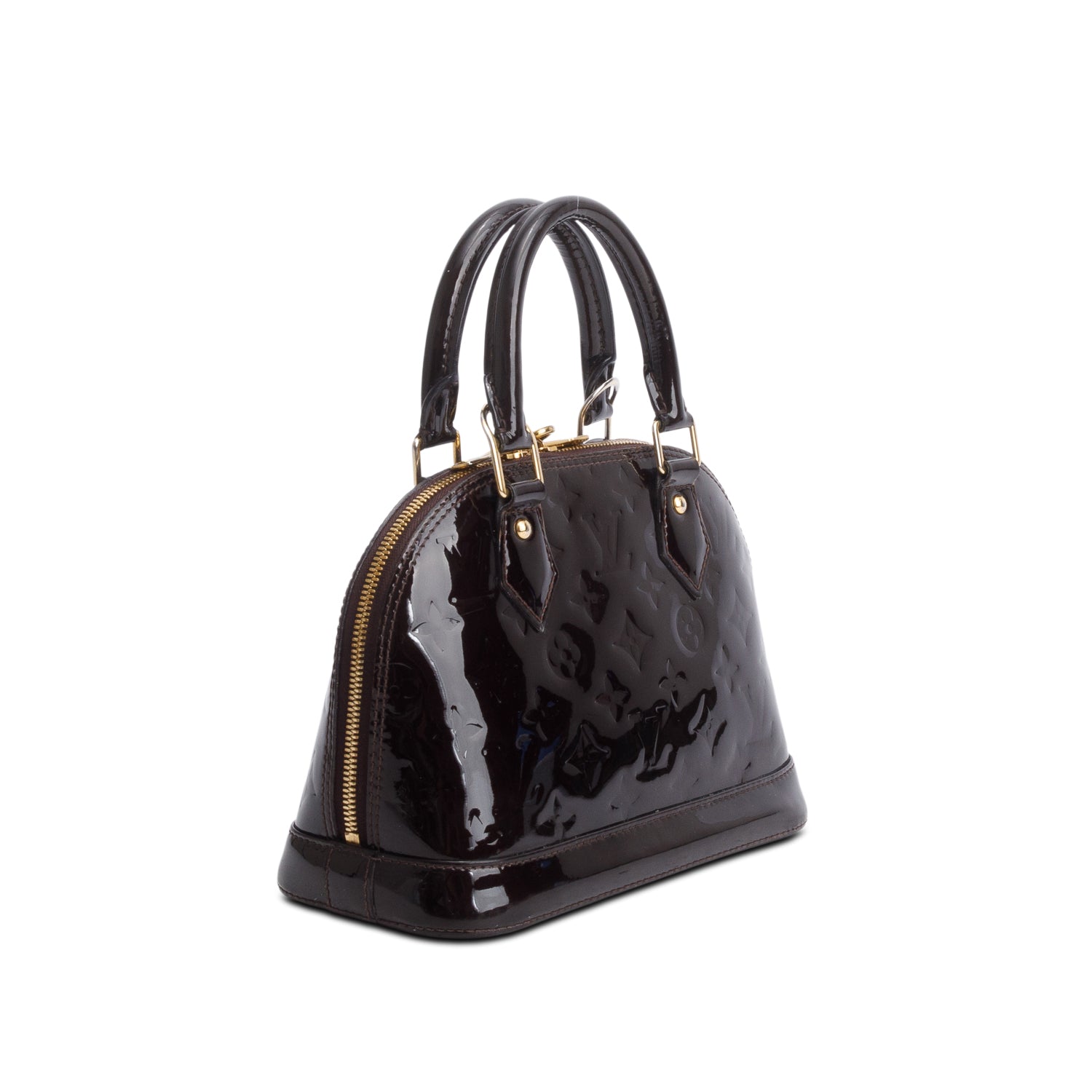 Louis Vuitton Amarante Monogram Vernis Leather Alma BB w/ Strap