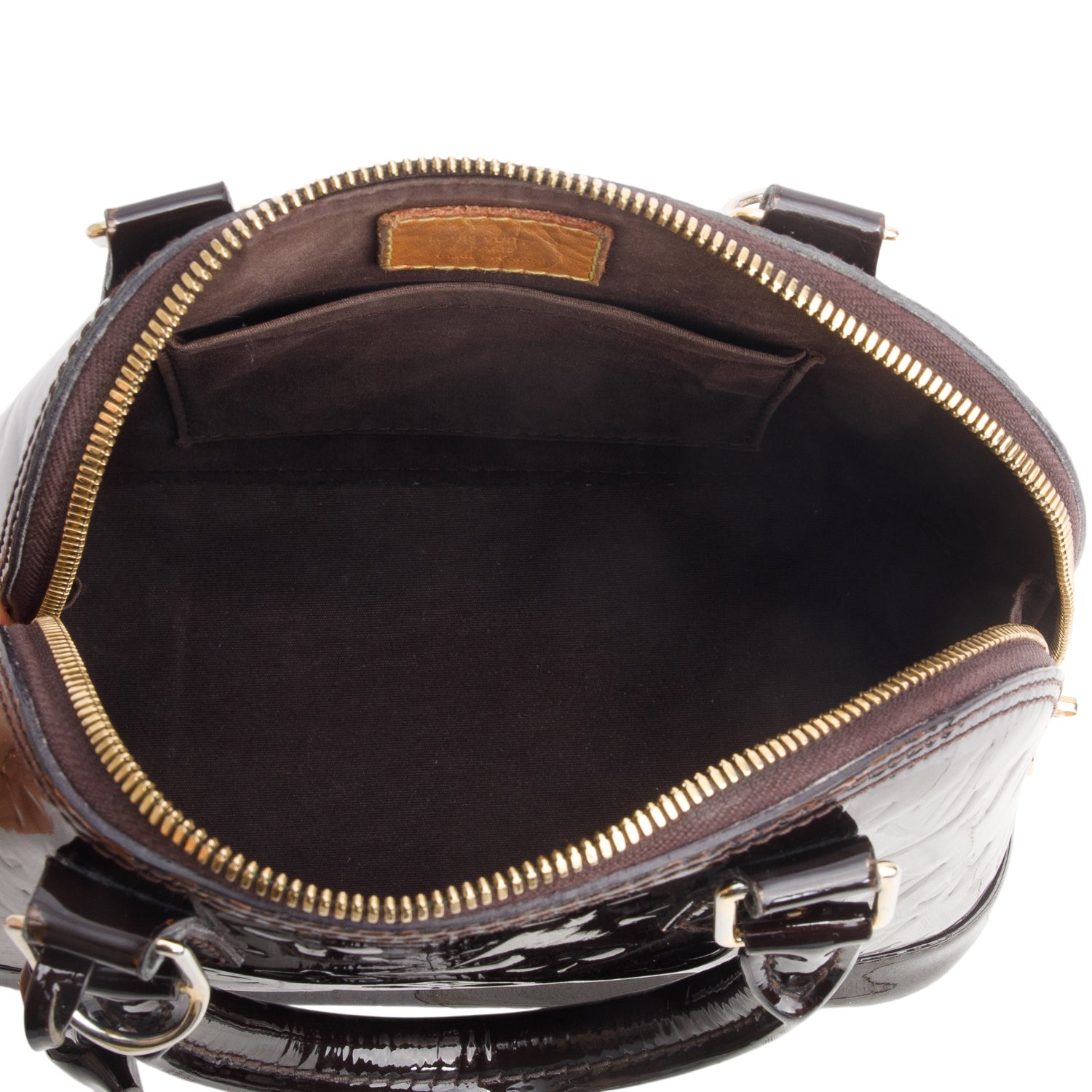 Louis Vuitton Amarante Monogram Vernis Leather Alma BB w/ Strap