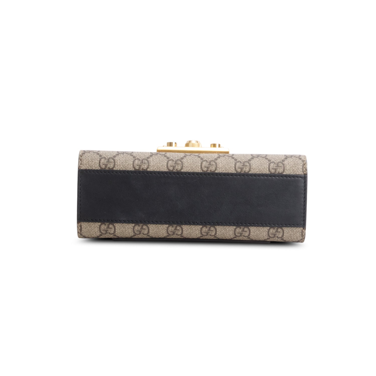 Gucci GG Supreme Monogram Moon Calfskin Small Padlock Shoulder Bag