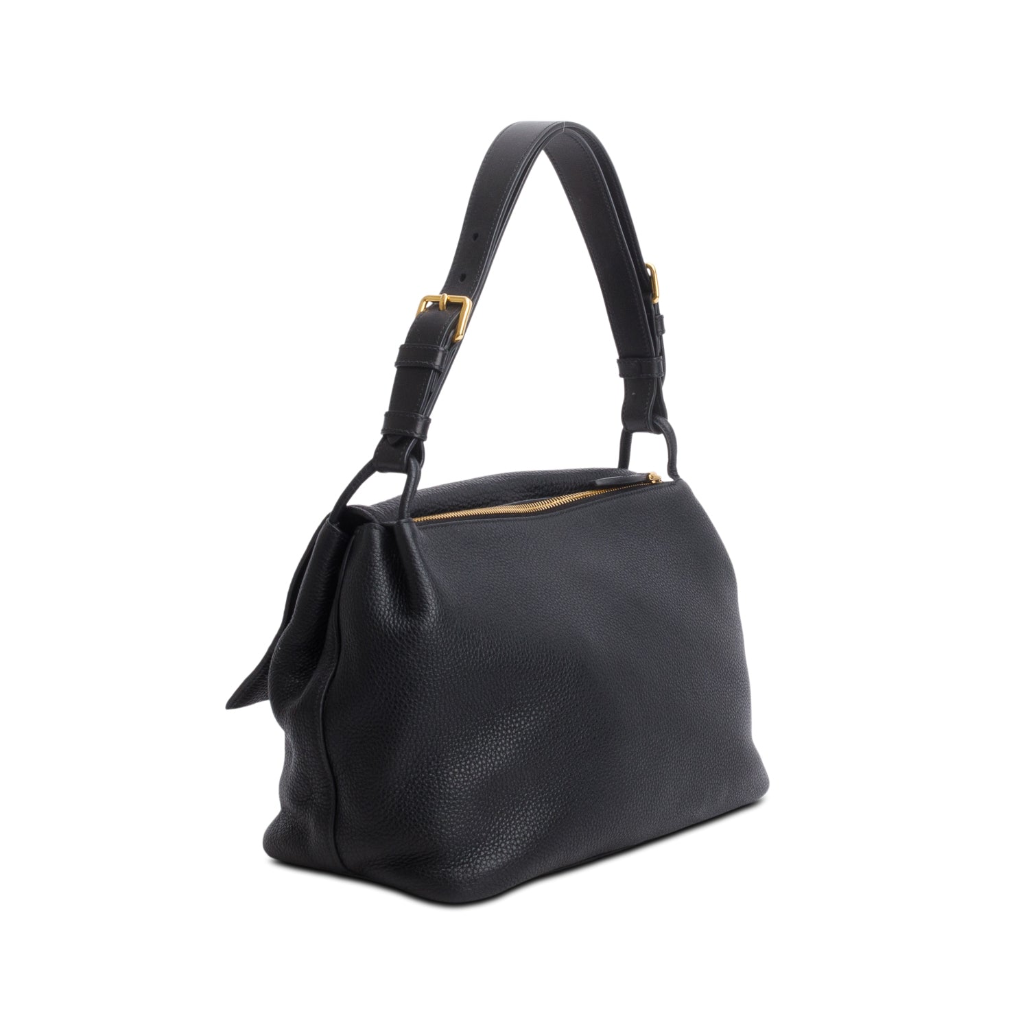 Prada 2022 Black Vitello Daino Leather Flap Shoulder Bag w/ Authenticity Card & Receipt