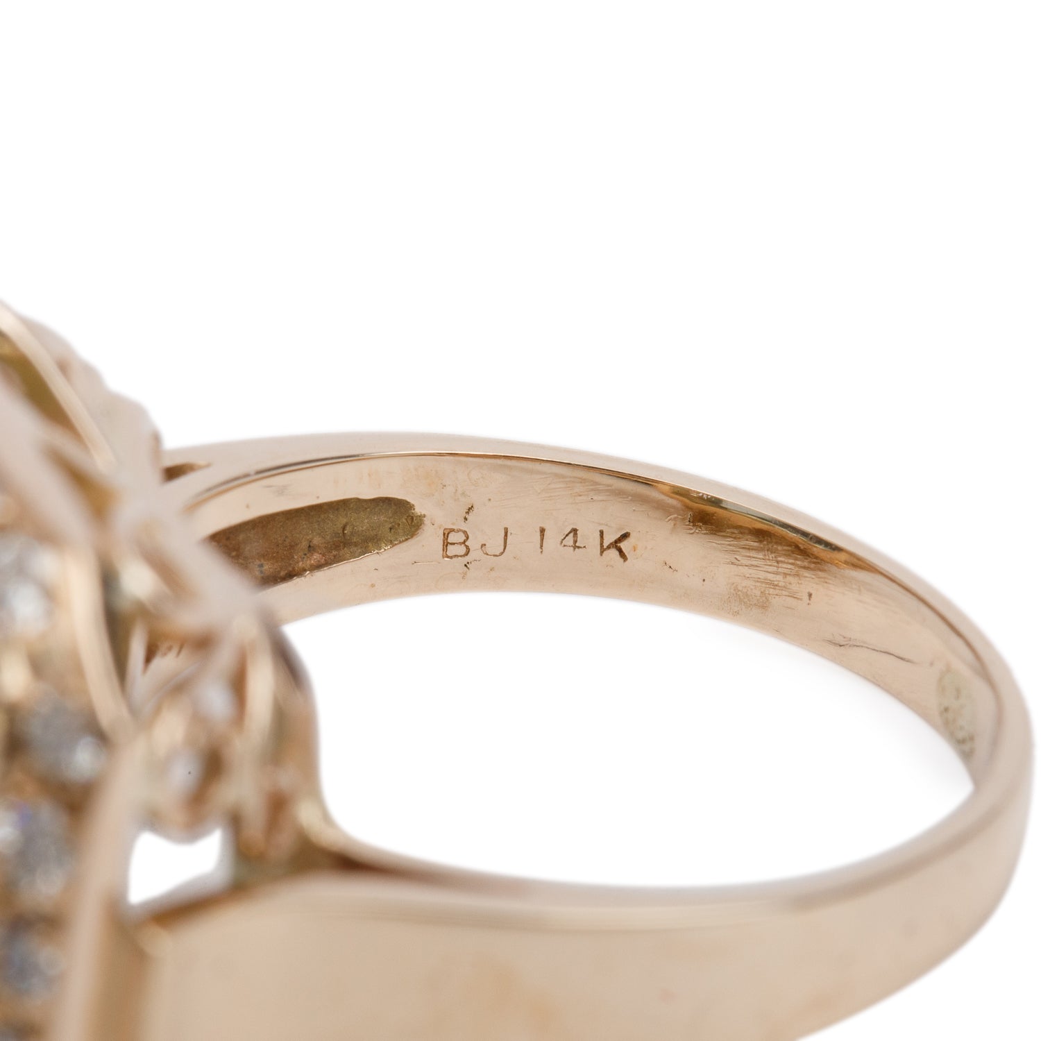 14k Yellow Gold Aquamarine & Diamond Ring, Size 6.75