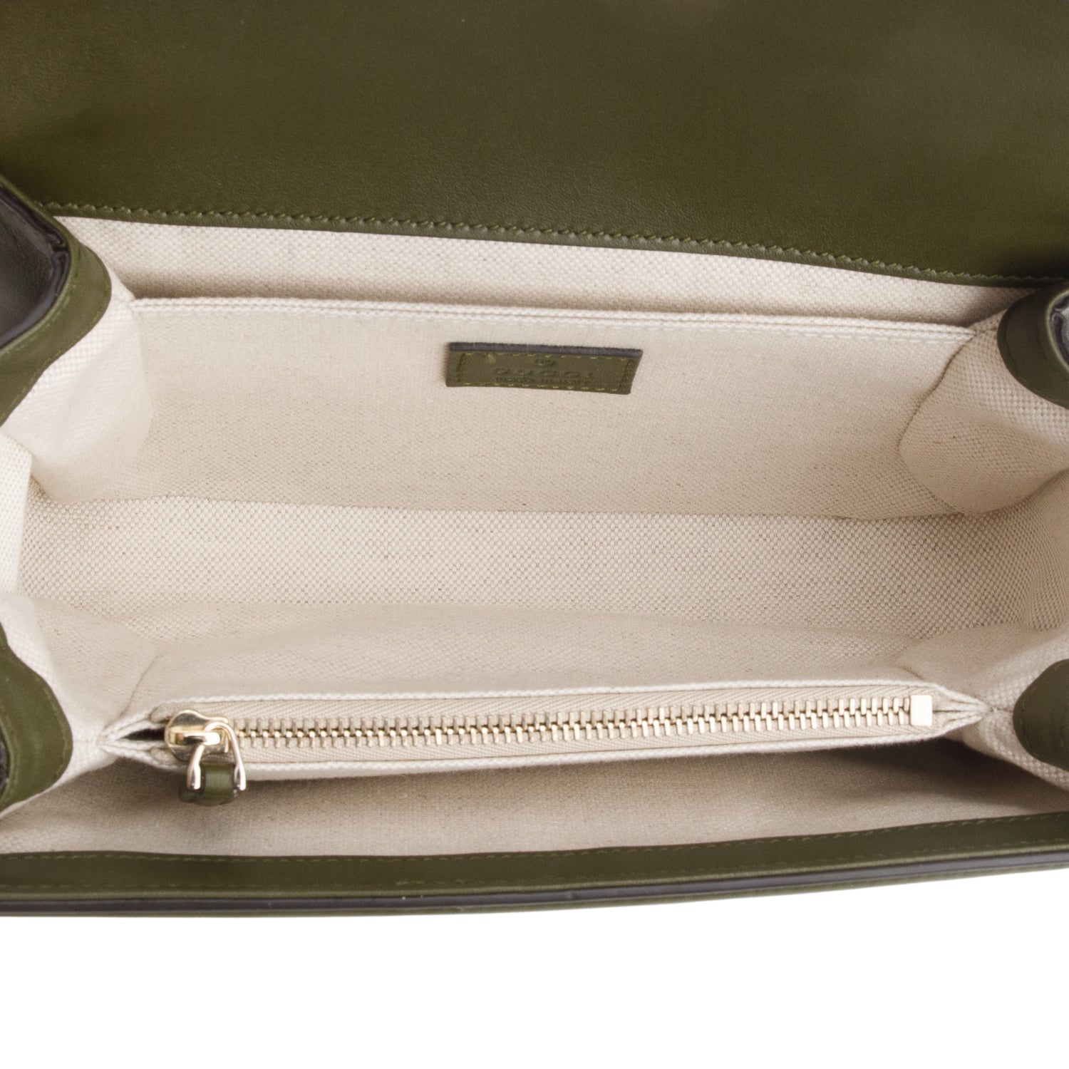 Gucci Green Suede Monogram Go Small Shoulder Bag w/ Straps
