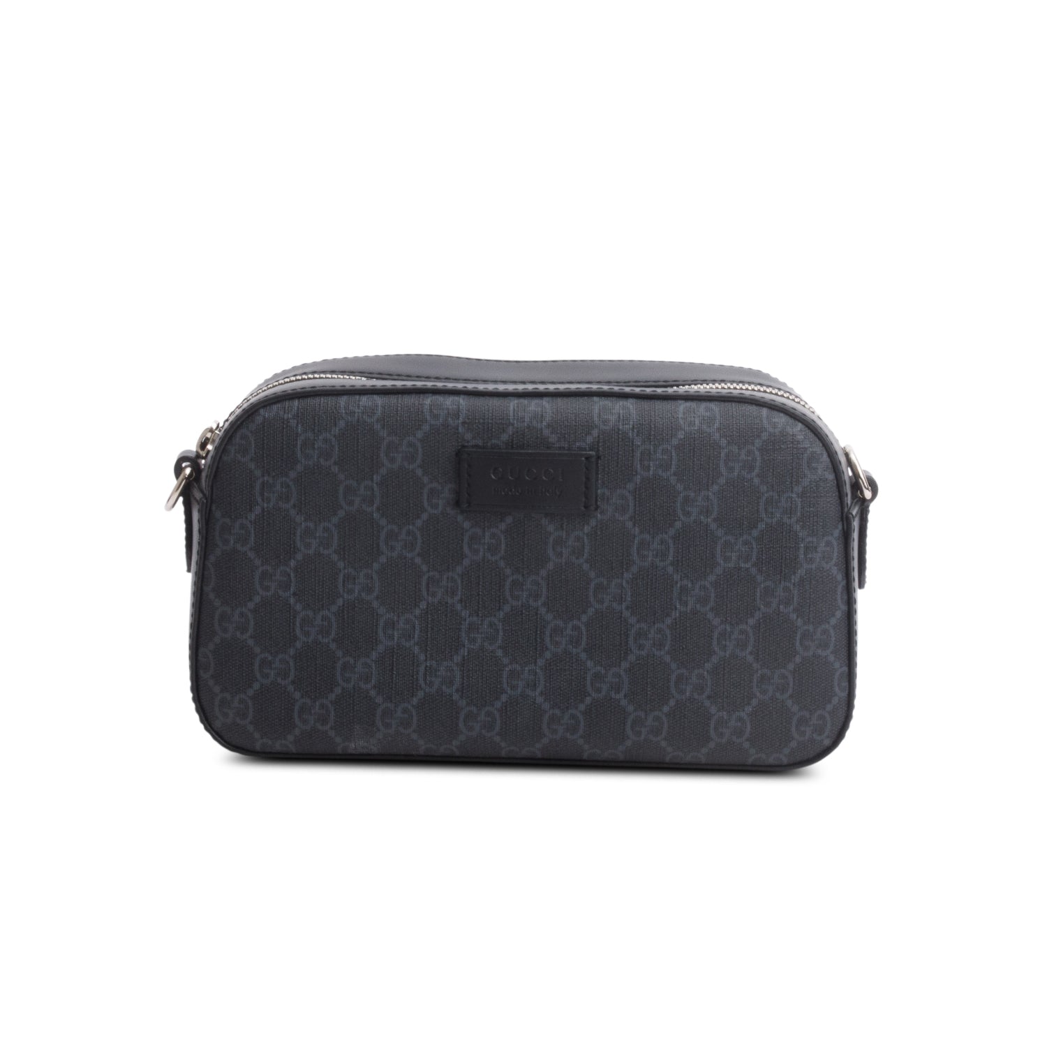 Gucci Black GG Supreme Monogram Web Shoulder Bag