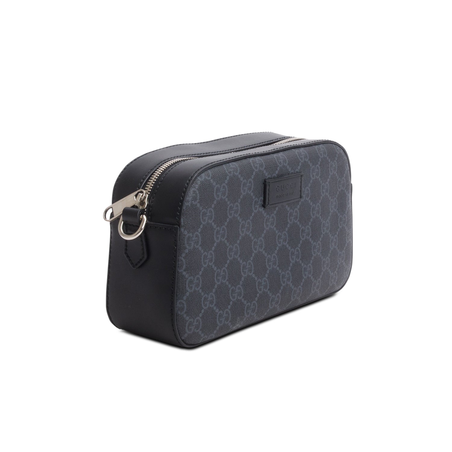 Gucci Black GG Supreme Monogram Web Shoulder Bag