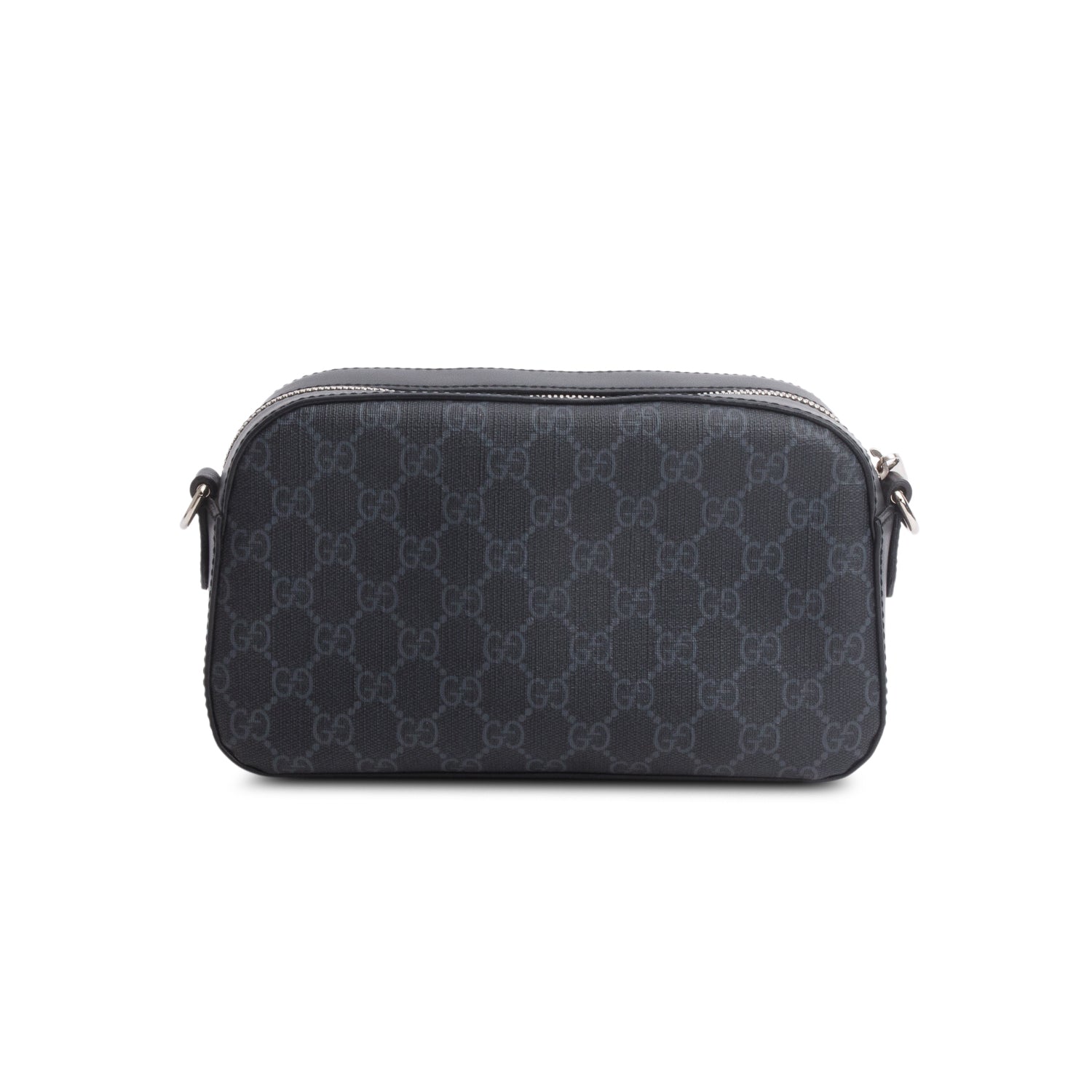 Gucci Black GG Supreme Monogram Web Shoulder Bag