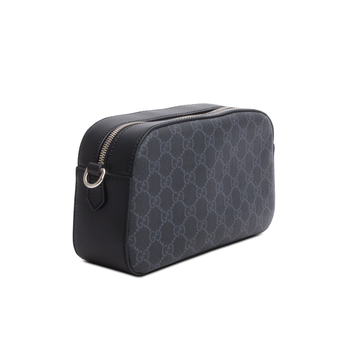 Gucci Black GG Supreme Monogram Web Shoulder Bag
