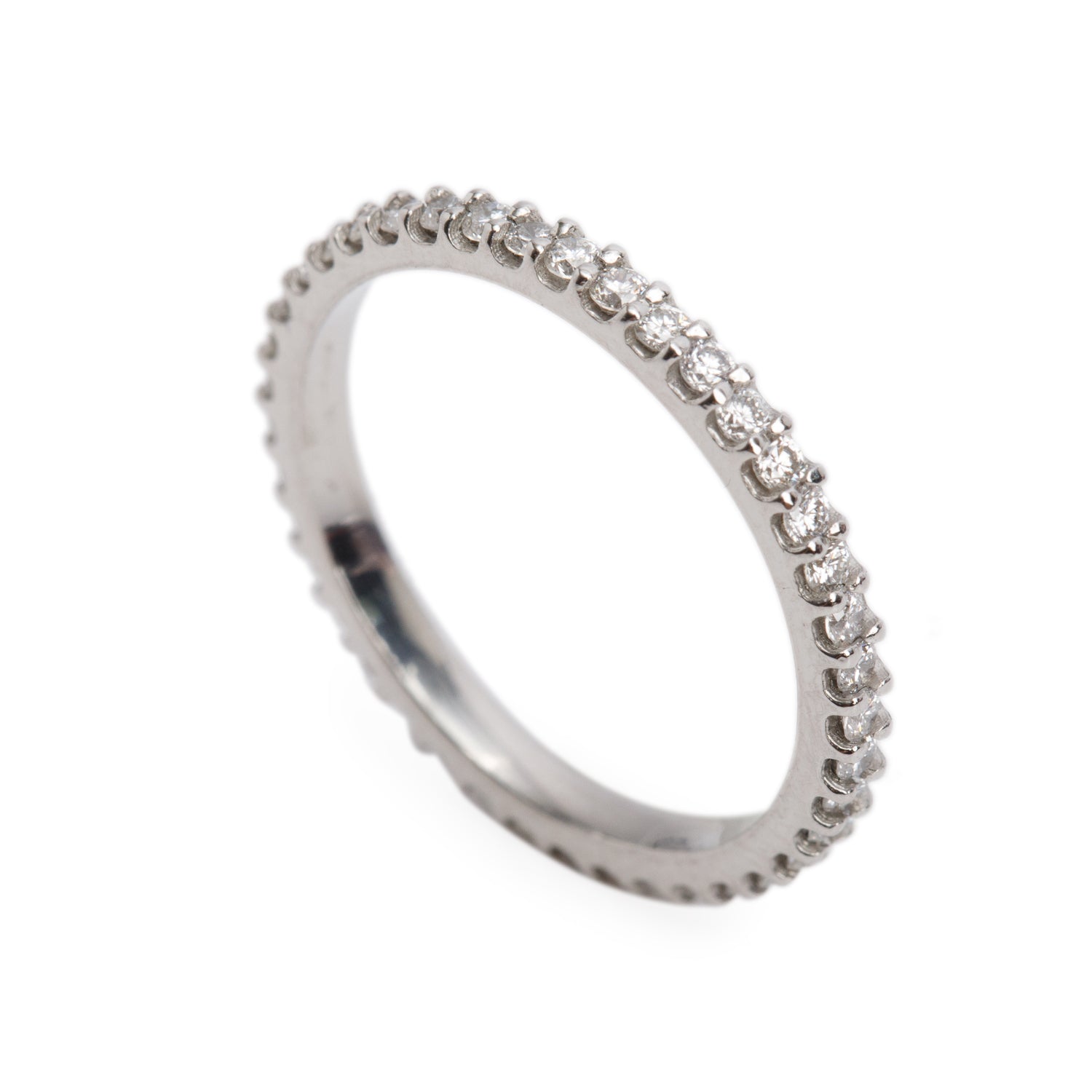 Platinum 0.62 tcw. Diamond Eternity Band Ring, Size 5.25